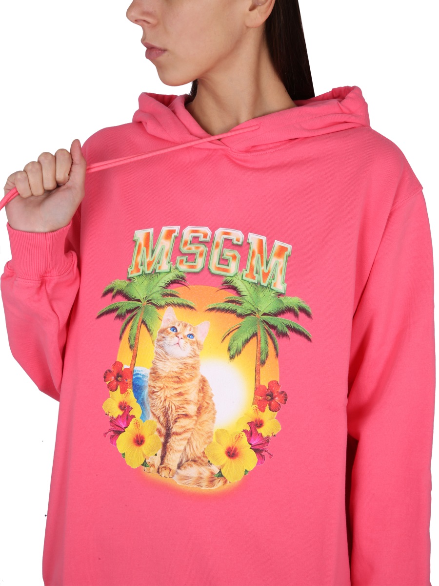 SWEATSHIRT WITH LOGO 3441MDM21423700014 (MSGM / スウェット・フーディー ) | MSGM (エムエスジーエム)(3)