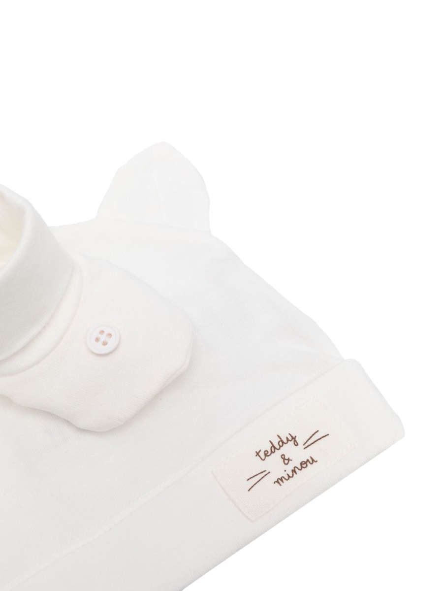 bonnet and booties set E23AC001M7063B100 (teddy & minou / 帽子 ) | teddy & minou (テディ アンド ミヌー)(1)