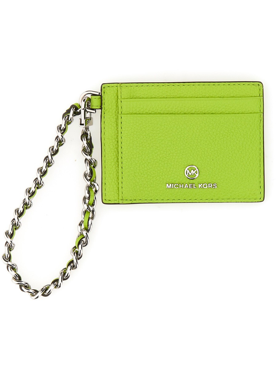 LEATHER CARD HOLDER 34S3ST9D5L388BRTLIMEADE (MICHAEL MICHAEL KORS / 財布・カードケース ) | MICHAEL MICHAEL KORS (マイケル・マイケル・コース)