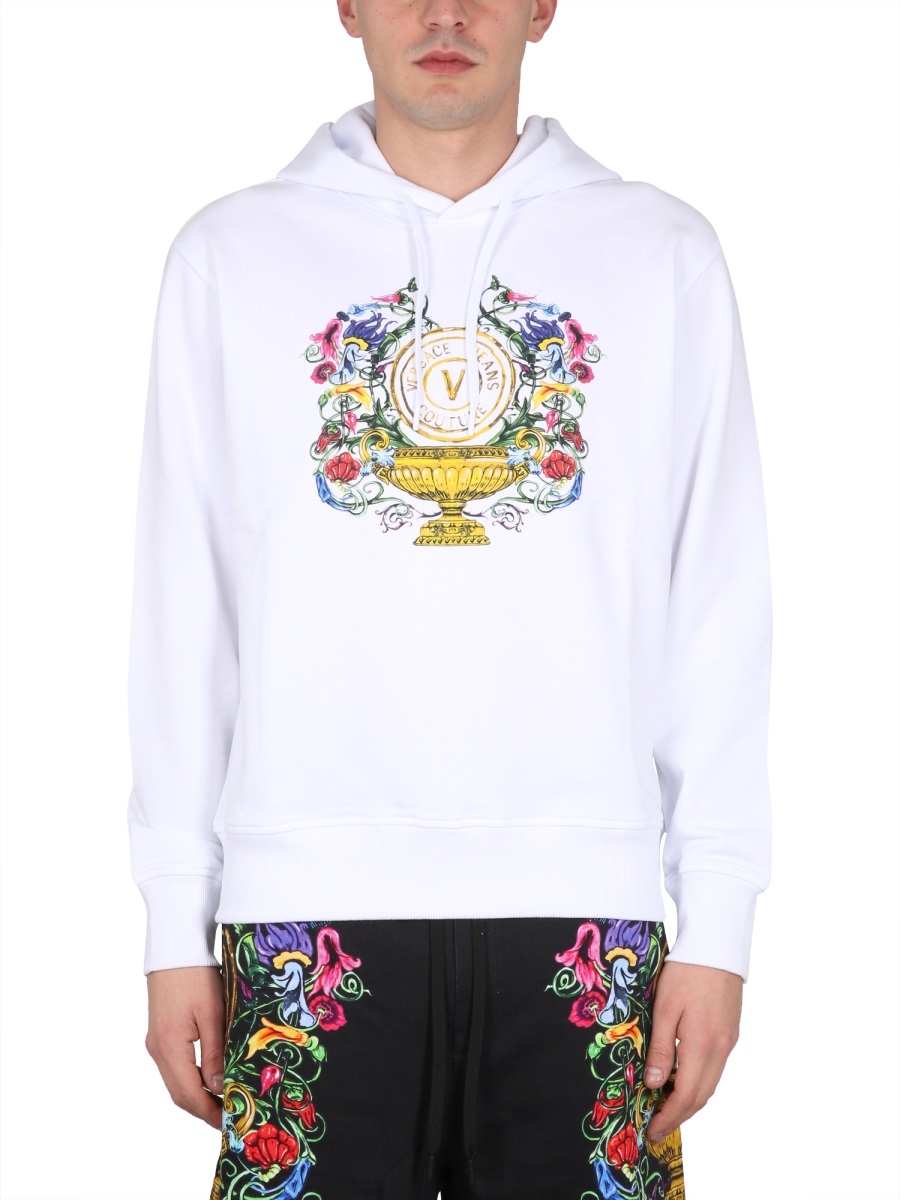 SWEATSHIRT WITH LOGO PRINT 74GAIF01CF01FG03 (VERSACE JEANS COUTURE / スウェット・フーディー ) | VERSACE JEANS COUTURE (ヴェルサーチェ ジーンズ クチュール)