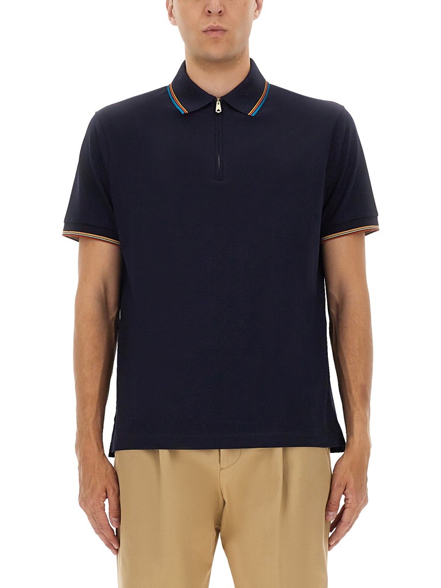 COTTON POLO SHIRT WITH ZIPPER M1R487YL0008949 (Paul Smith / ポロシャツ ) | Paul Smith (ポール・スミス)