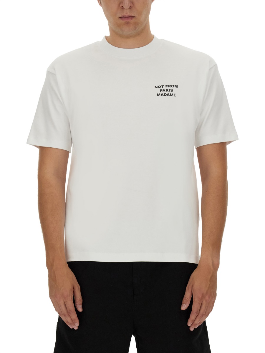 COTTON T-SHIRT TS203CO002OPTICWHITE (Drôle De Monsieur / Tシャツ・カットソー ) | Drôle De Monsieur (ドロールドムッシュ)