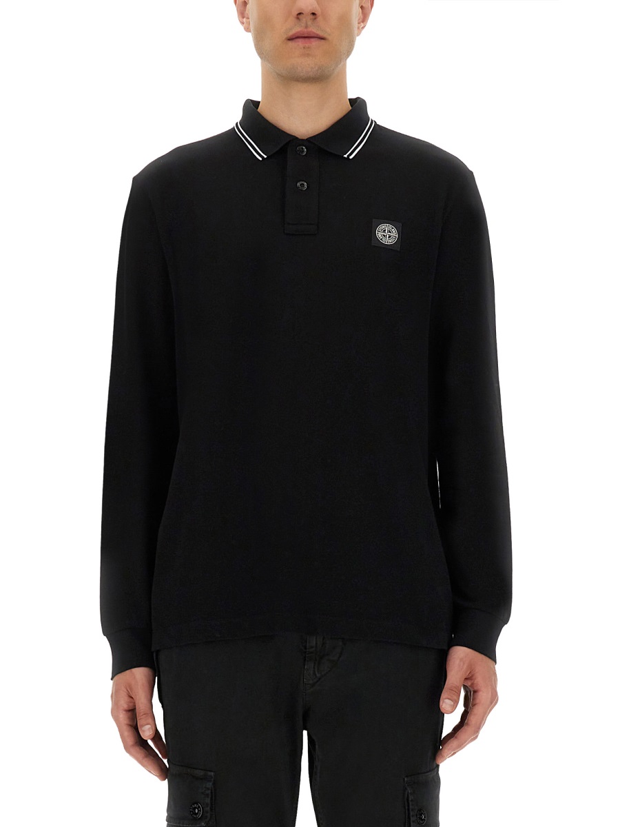 Tシャツ・カットソー STONE LONG-SLEEVED POLO SHIRT (2200006 S0018V0029) LONG-SLEEVED POLO SHIRT 2200006S0018V0029(ポロシャツ