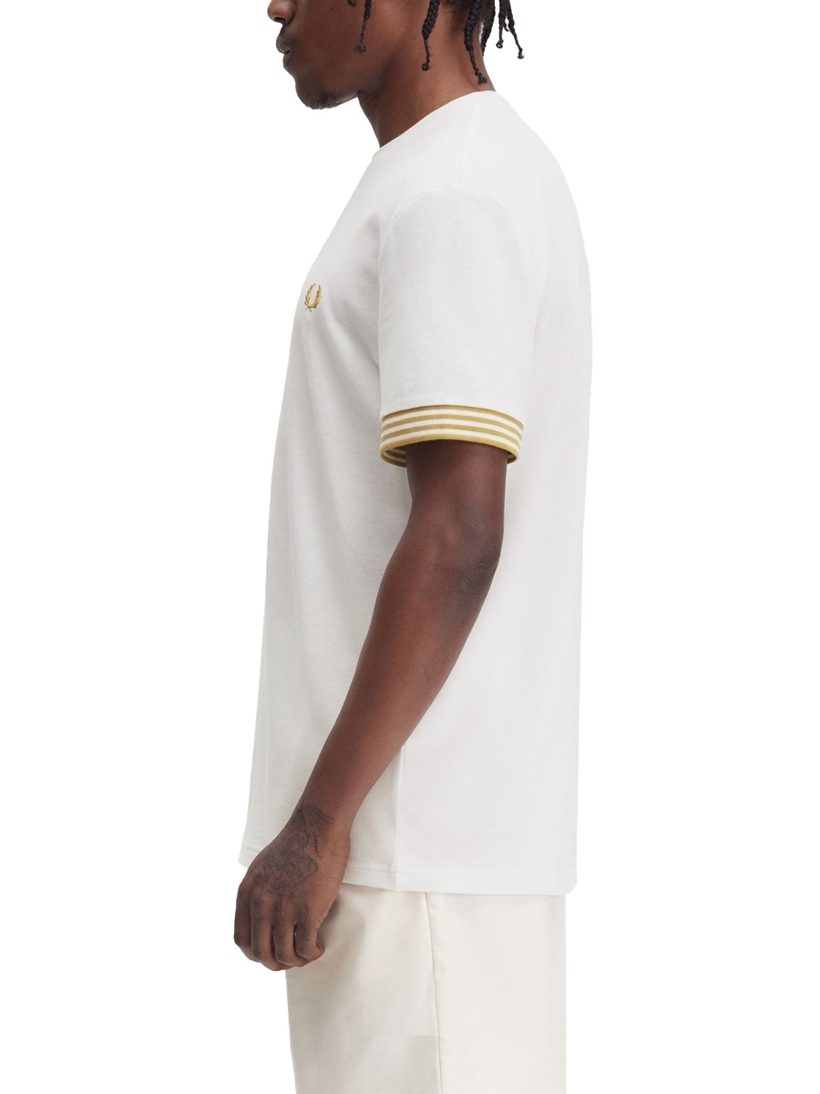 T-SHIRT WITH STRIPED MANIHE BORDER FPM770754129 (FRED PERRY / Tシャツ・カットソー ) | FRED PERRY (フレッドペリー)(3)
