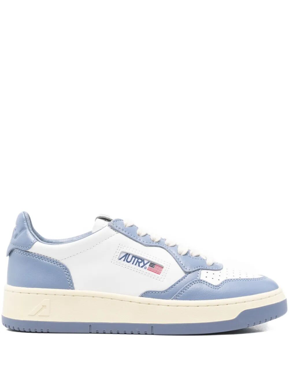 MEDALIST LOW SNEAKERS BICOLOR IN WHITE AND TEMPEST LEATHER AULWWB62WHITETEMPEST (AUTRY / スニーカー ) | AUTRY (オートリー)