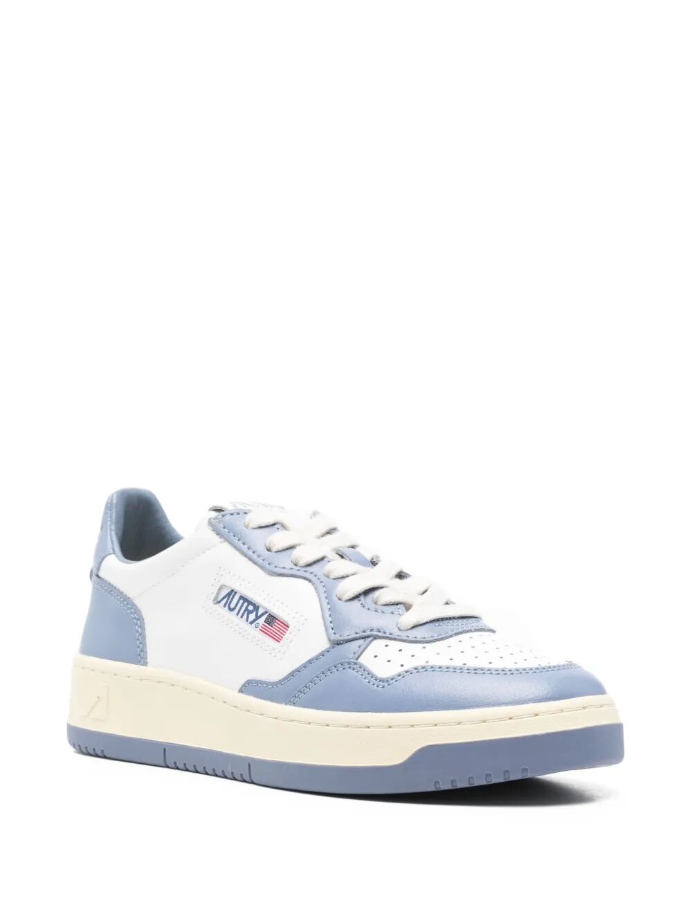 MEDALIST LOW SNEAKERS BICOLOR IN WHITE AND TEMPEST LEATHER AULWWB62WHITETEMPEST (AUTRY / スニーカー ) | AUTRY (オートリー)(1)