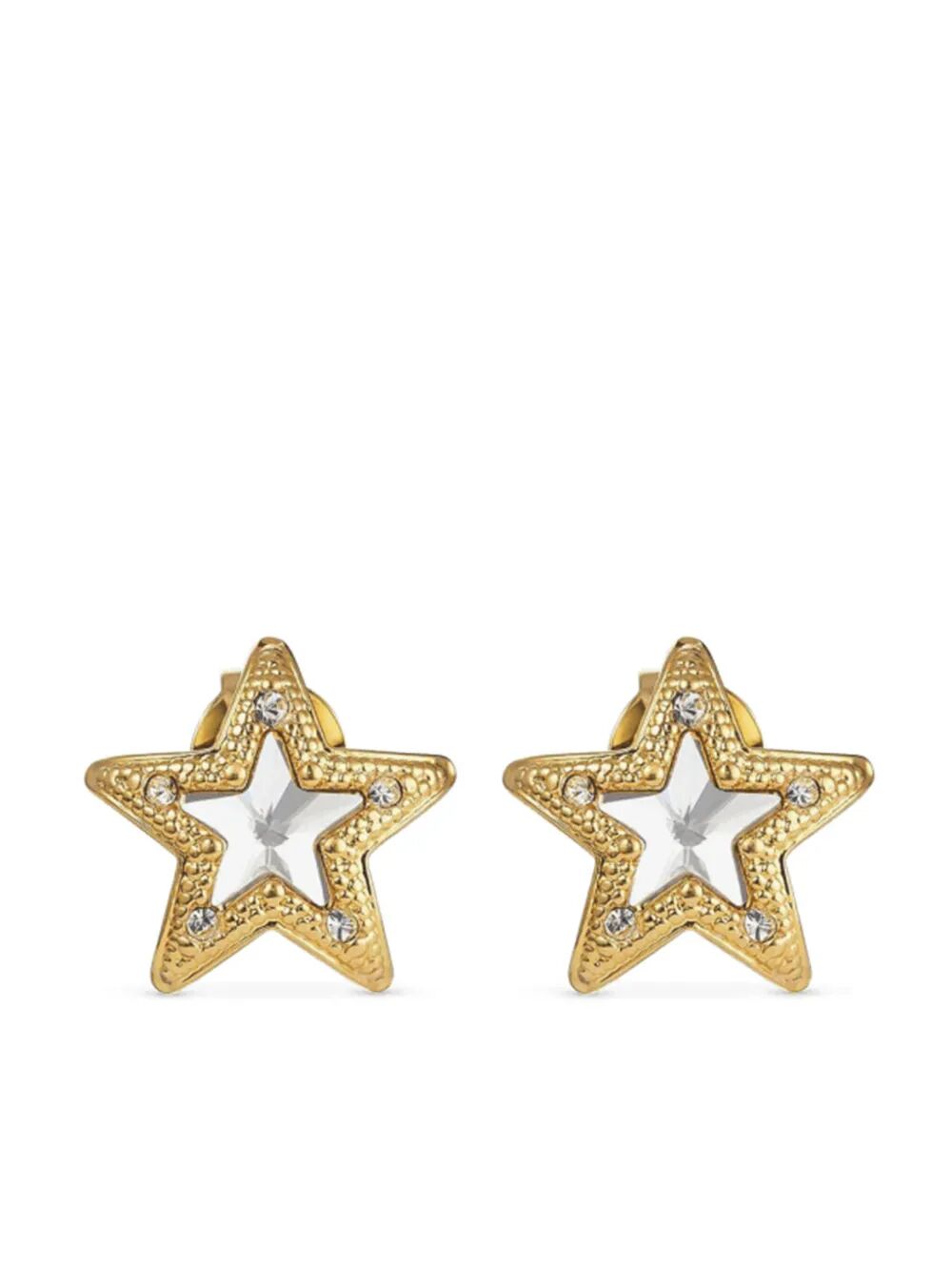 GOLD-FINISH METAL JC STAR STUD EARRINGS WITH SWAROVSKI CRYSTALS JCSTARSTUDSMJIGOLD (JIMMY CHOO / ピアス・イヤリング ) | JIMMY CHOO (ジミー チュウ)
