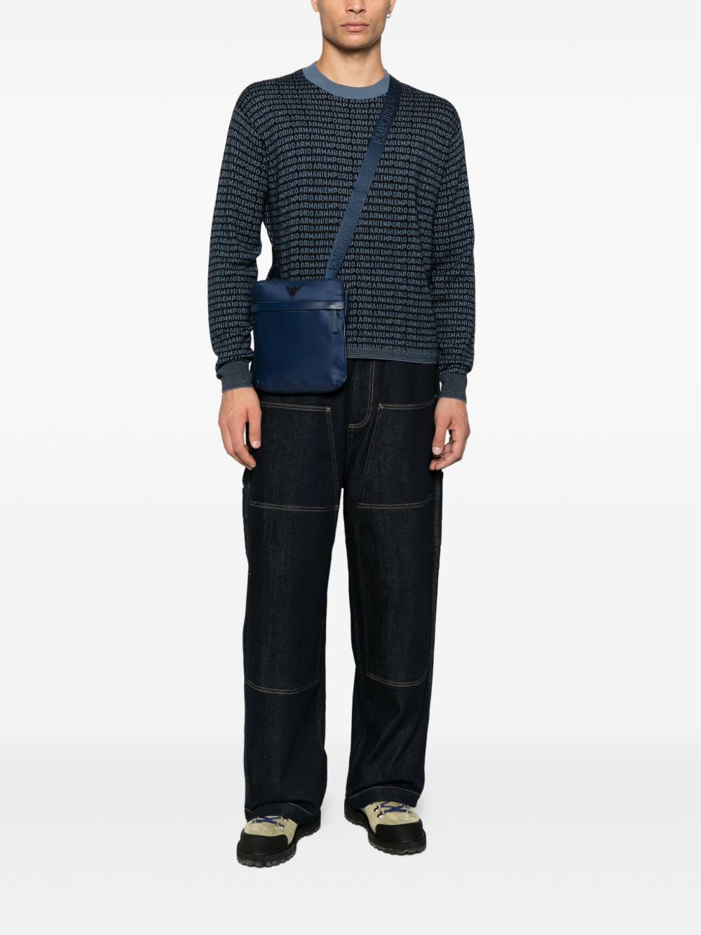 Emporio Armani Sweaters Blue EM002630AF14199FB077 (EMPORIO ARMANI / ニット・セーター・カーディガン ) | EMPORIO ARMANI (エンポリオ アルマーニ)(1)
