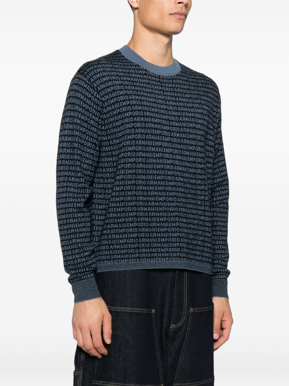 Emporio Armani Sweaters Blue EM002630AF14199FB077 (EMPORIO ARMANI / ニット・セーター・カーディガン ) | EMPORIO ARMANI (エンポリオ アルマーニ)(4)