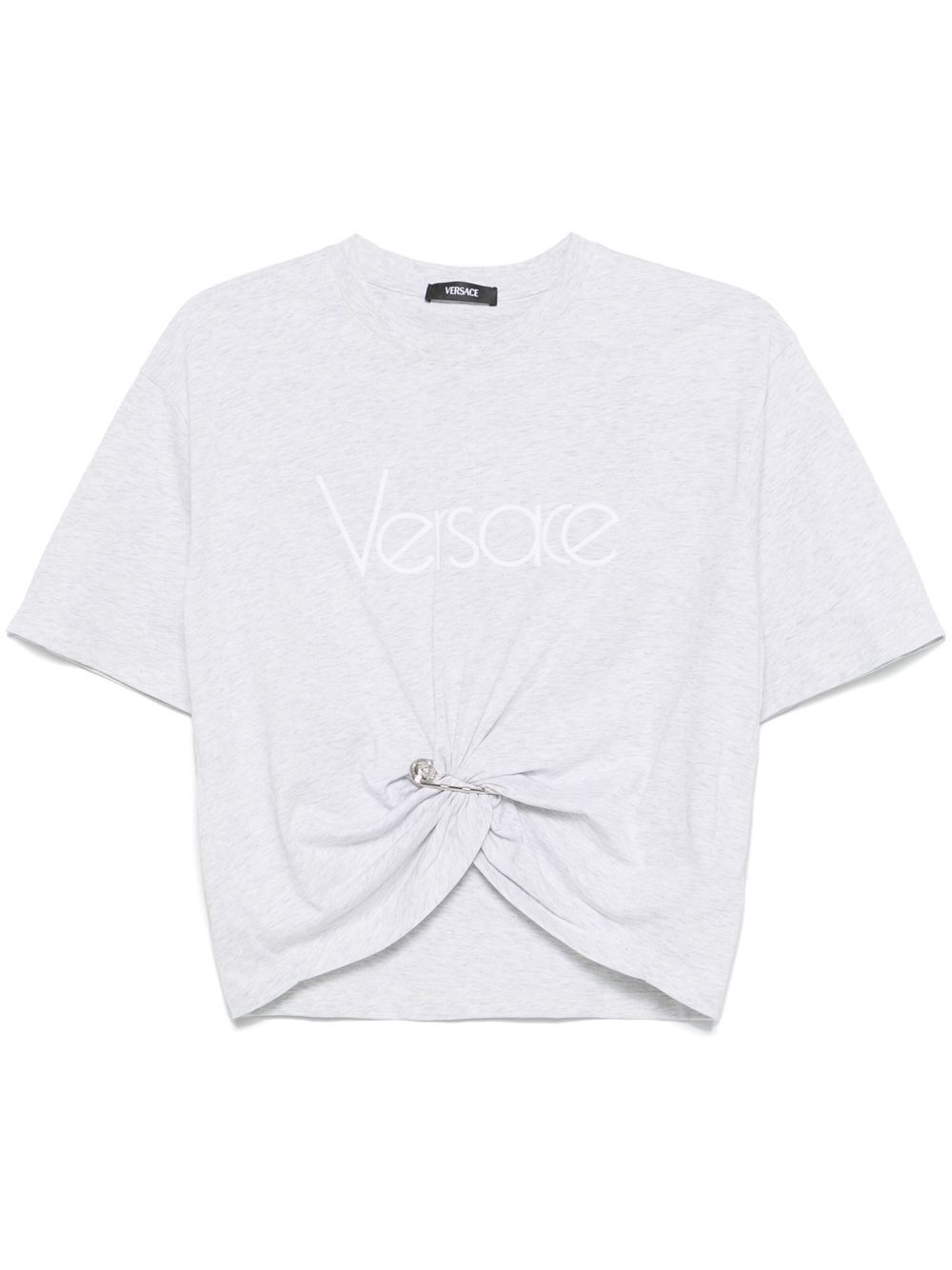 SAFETY PIN CROPPED T-SHIRT 10188981A136102EQ10 (VERSACE / Tシャツ・カットソー ) | VERSACE (ヴェルサーチェ)