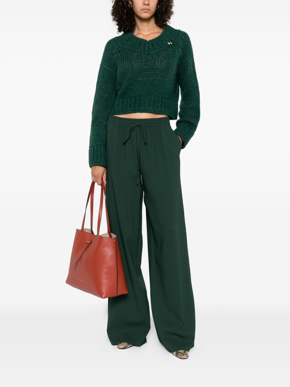 Ermanno Scervino Sweaters Green D475M336EOY95918 (ERMANNO SCERVINO / ニット・セーター・カーディガン ) | ERMANNO SCERVINO (エルマンノ シェルヴィーノ)(1)