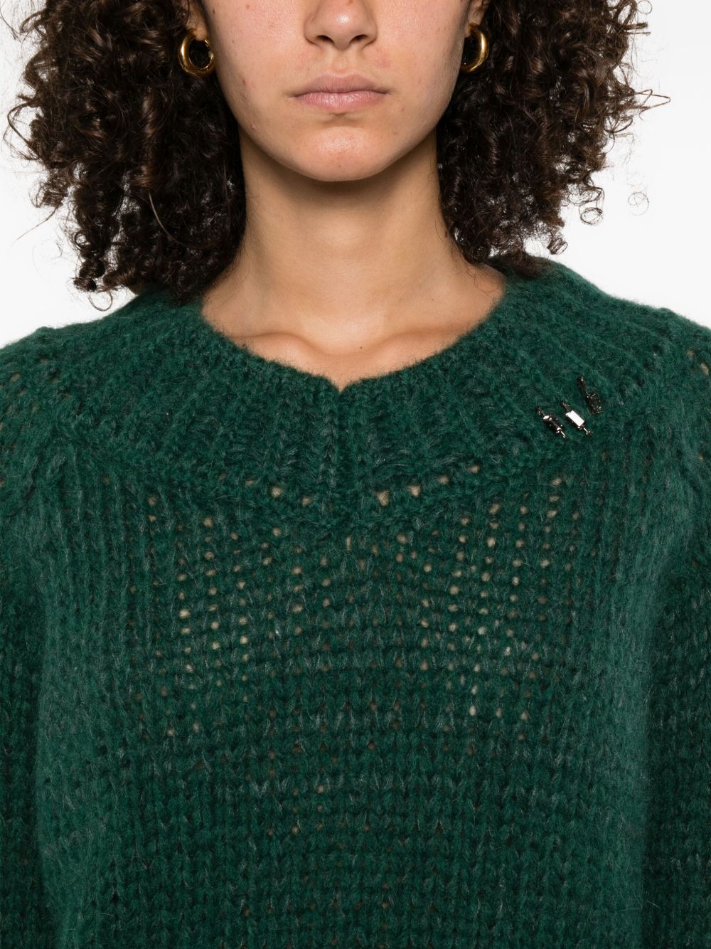 Ermanno Scervino Sweaters Green D475M336EOY95918 (ERMANNO SCERVINO / ニット・セーター・カーディガン ) | ERMANNO SCERVINO (エルマンノ シェルヴィーノ)(3)