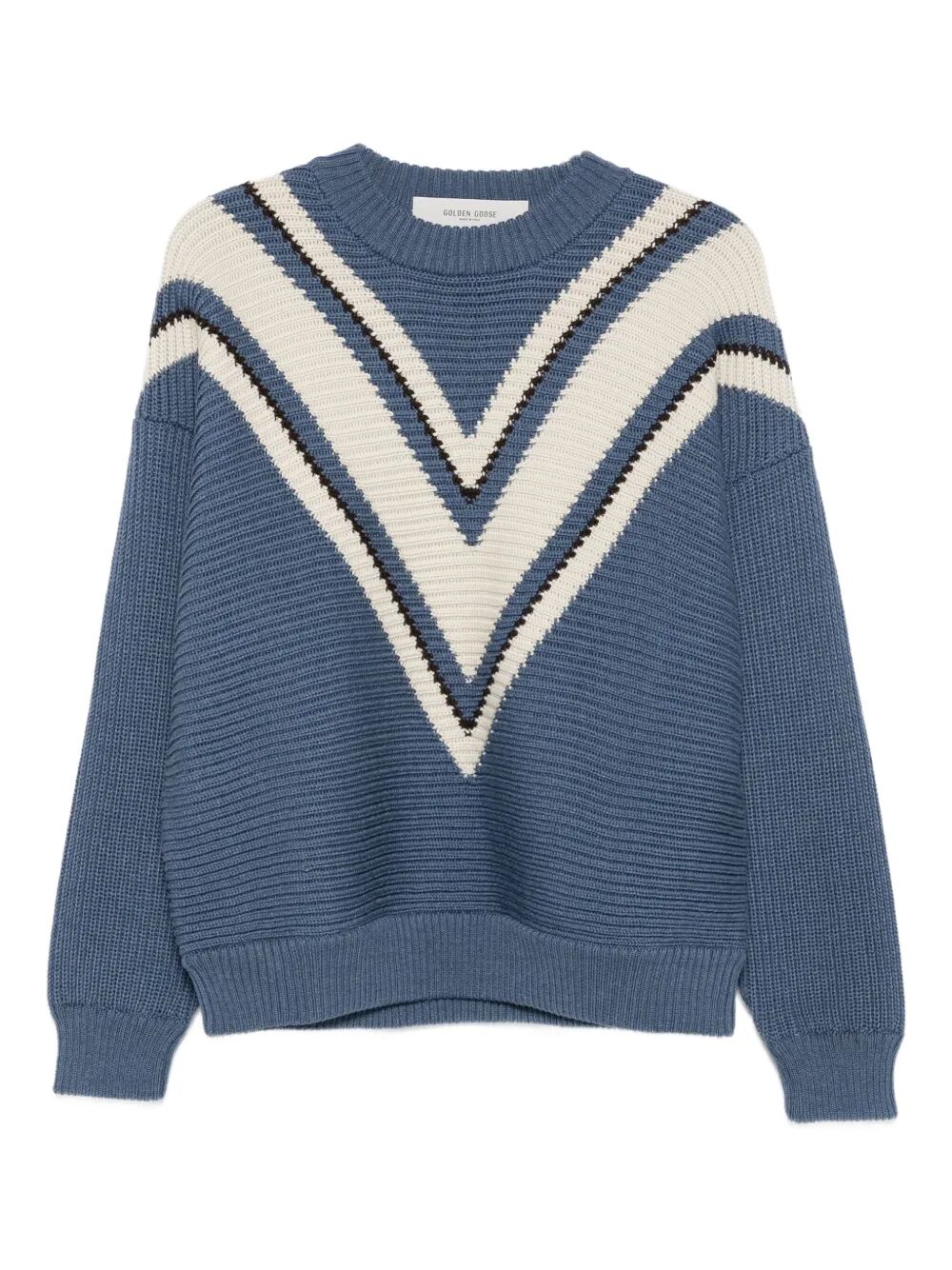 JACQUARD WOOL SWEATER WITH CREAM-COLORED PATTERN GMP01338P00210950945 (Golden Goose / ニット・セーター・カーディガン ) | Golden Goose (ゴールデングース)