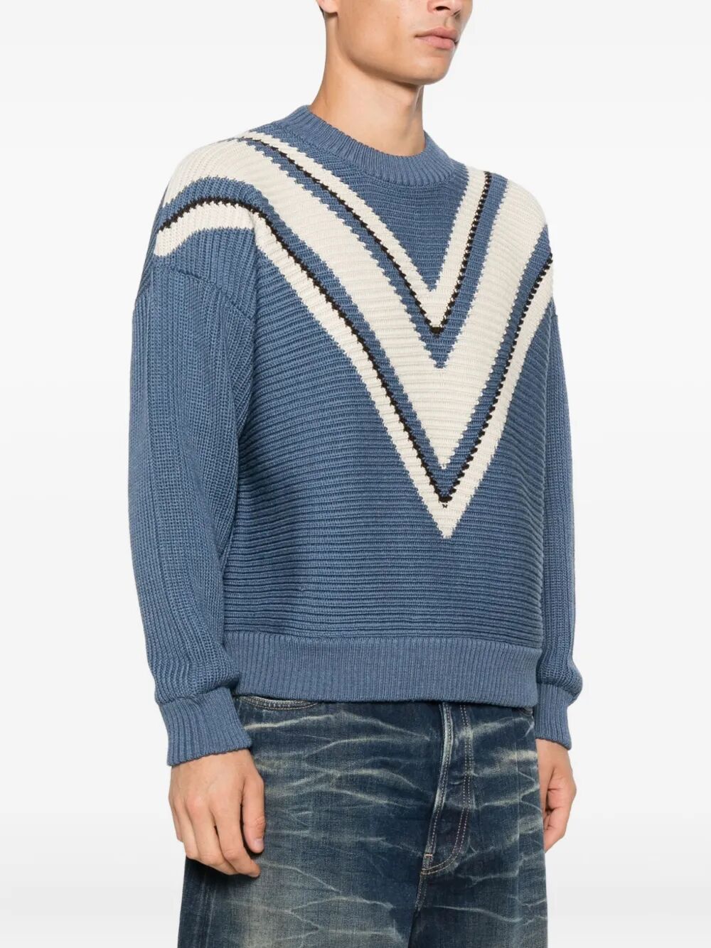 JACQUARD WOOL SWEATER WITH CREAM-COLORED PATTERN GMP01338P00210950945 (Golden Goose / ニット・セーター・カーディガン ) | Golden Goose (ゴールデングース)(4)