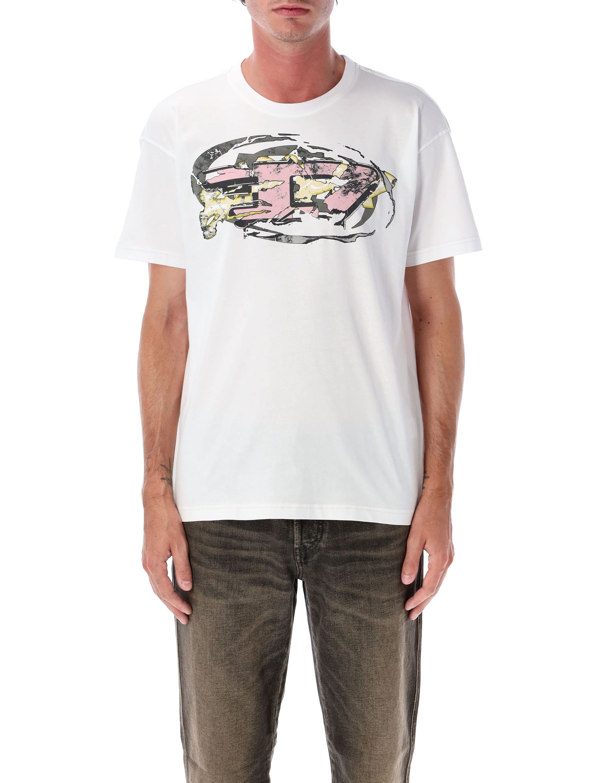 Diesel T-shirts and Polos White A195710PLAT100 (Diesel / Tシャツ・カットソー ) | Diesel (ディーゼル)