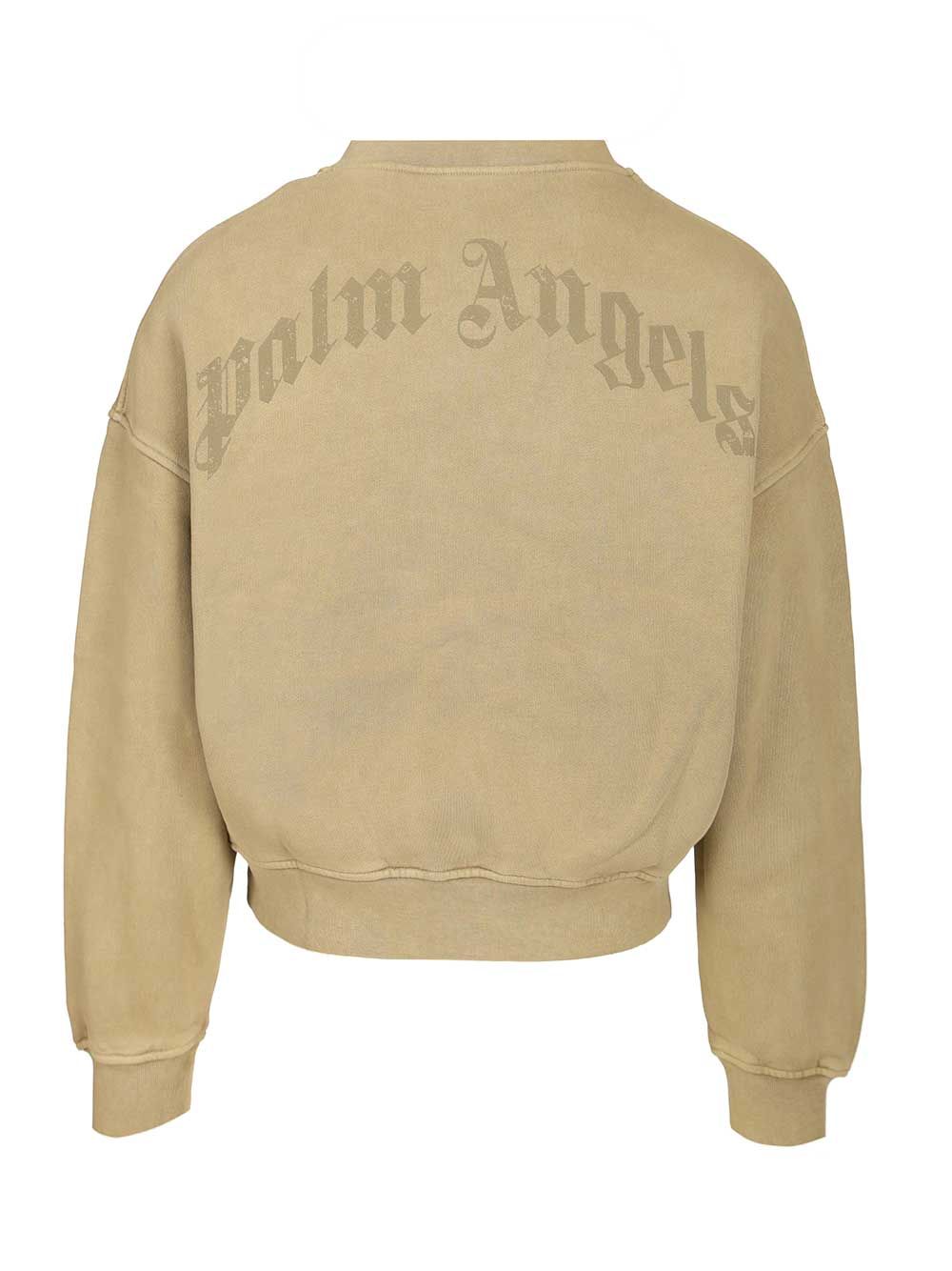 Curved logo sweatshirt PMBA08KF25FLE0015852 (Palm Angels / スウェット・フーディー ) | Palm Angels (パームエンジェルス)(1)