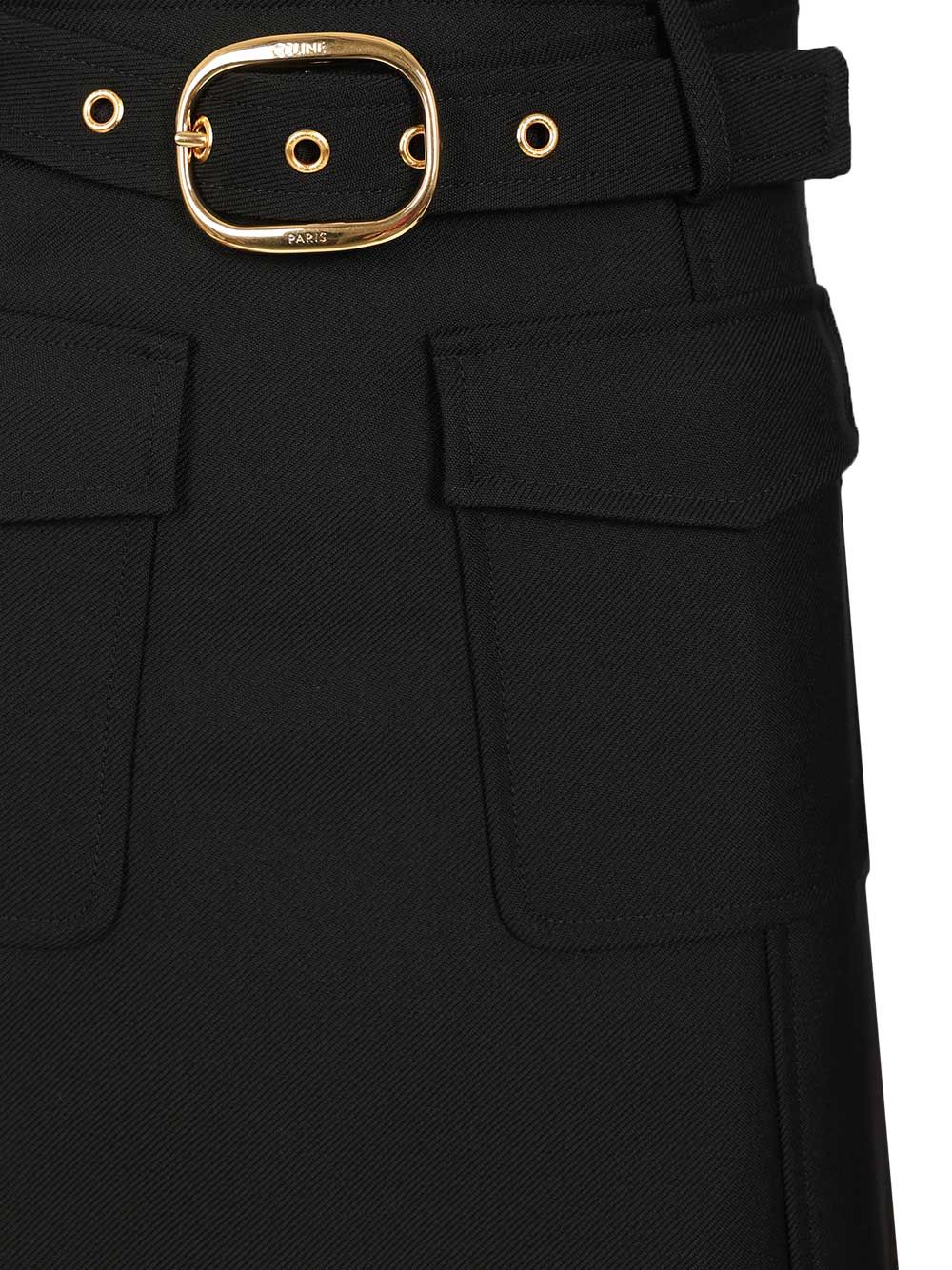 JUPE COURTE CEINTURE RJ03I523K38NO (CELINE / スカート ) | CELINE (セリーヌ)(3)