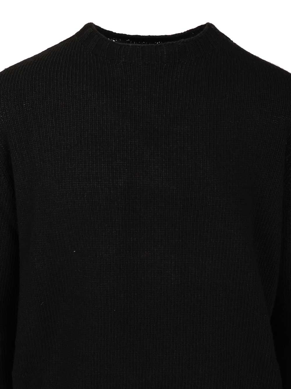 CURVED LOGO SWEATER BLACK - RED PMHE027F25KNI0021025 (Palm Angels / スウェット・フーディー ) | Palm Angels (パームエンジェルス)(2)