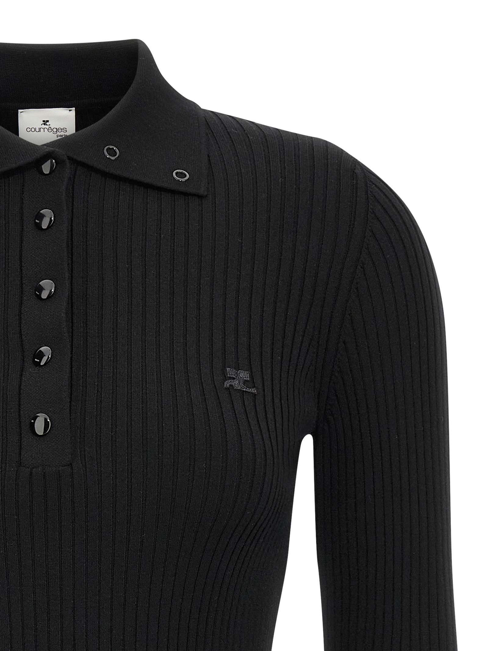 'Classic Rib' polo shirt 325MPO051FI00019999 (Courrèges / ニット・セーター・カーディガン ) | Courrèges (クレージュ)(2)