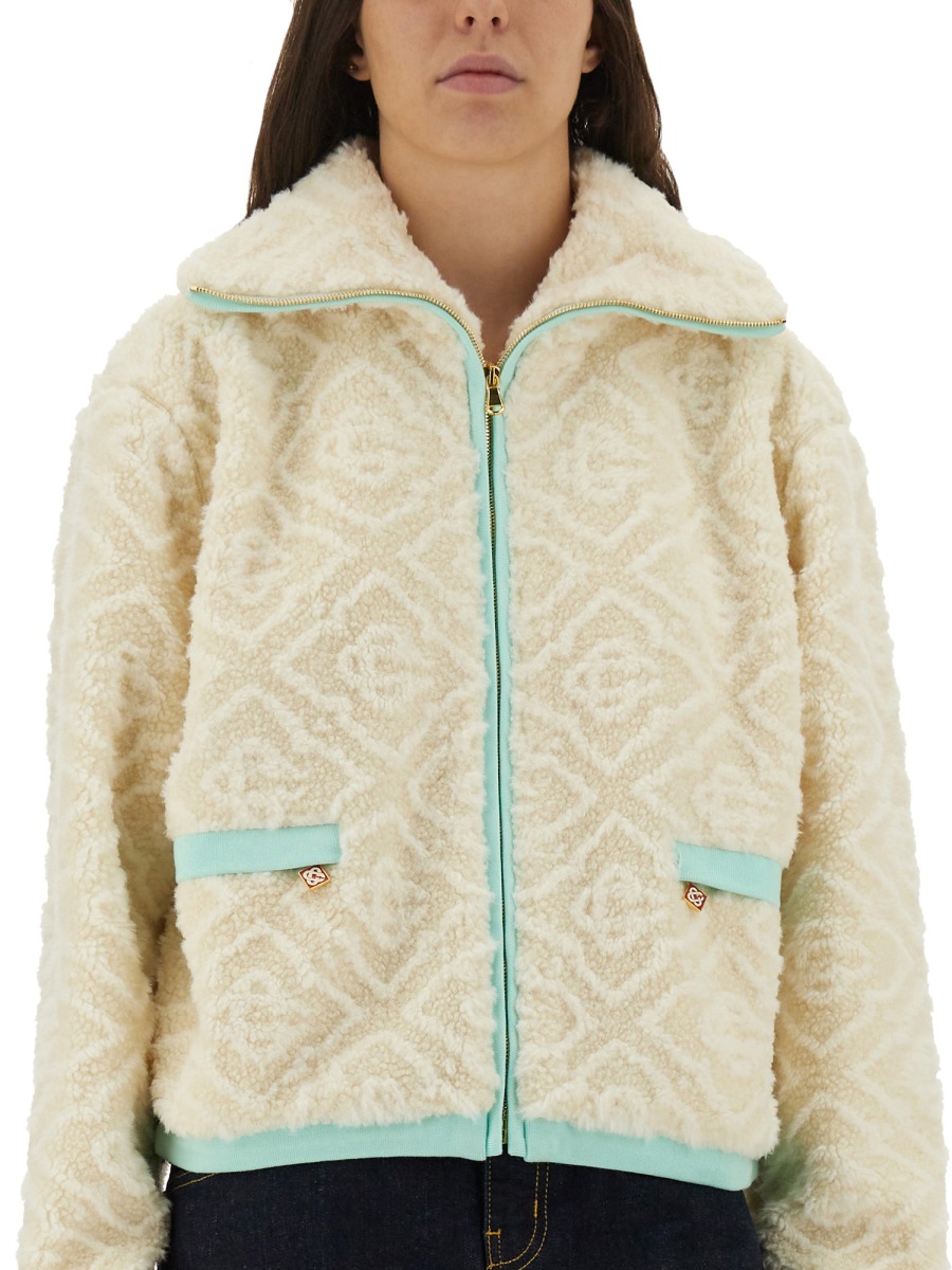MONOGRAMMED FLEECE JACKET WPF25JK39001OFFWHITE (Casablanca / カジュアルジャケット ) | Casablanca (カサブランカ)(3)