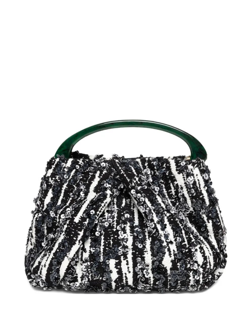SMALL PLEATED JACQUARD BAG WITH RESIN HANDLE BW252011524851900 (Dries Van Noten / ハンドバッグ・ショルダーバッグ ) | Dries Van Noten (ドリスヴァンノッテン)