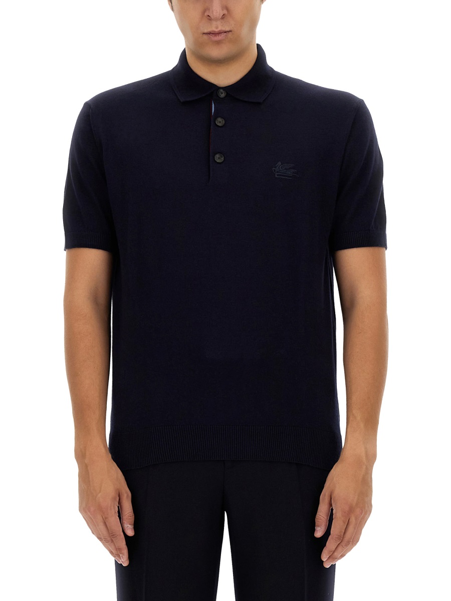 POLO SHIRT WITH PEGASUS EMBROIDERY MRKF0004AC258B0665 (ETRO / ポロシャツ ) | ETRO (エトロ)