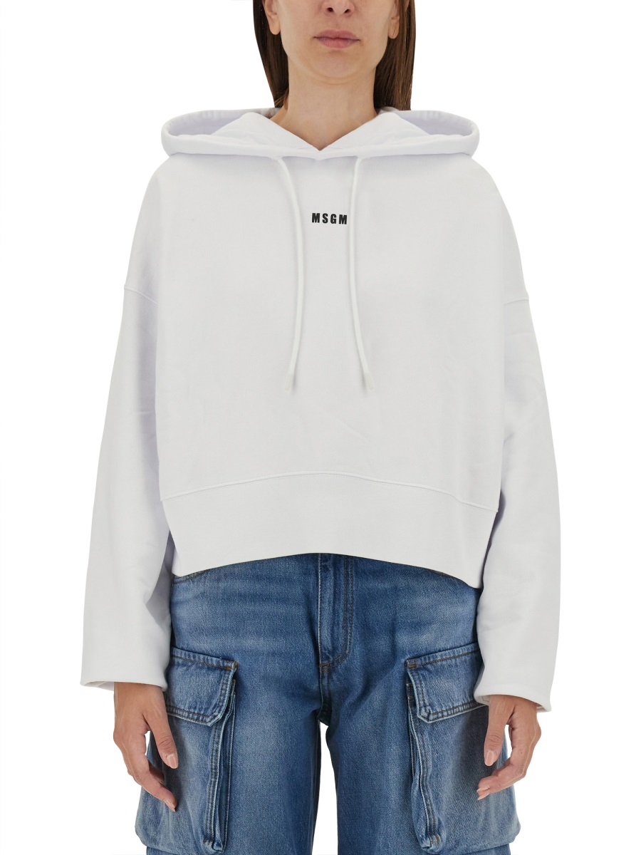 SWEATSHIRT WITH LOGO 2000MDM50920000101 (MSGM / スウェット・フーディー ) | MSGM (エムエスジーエム)(2)