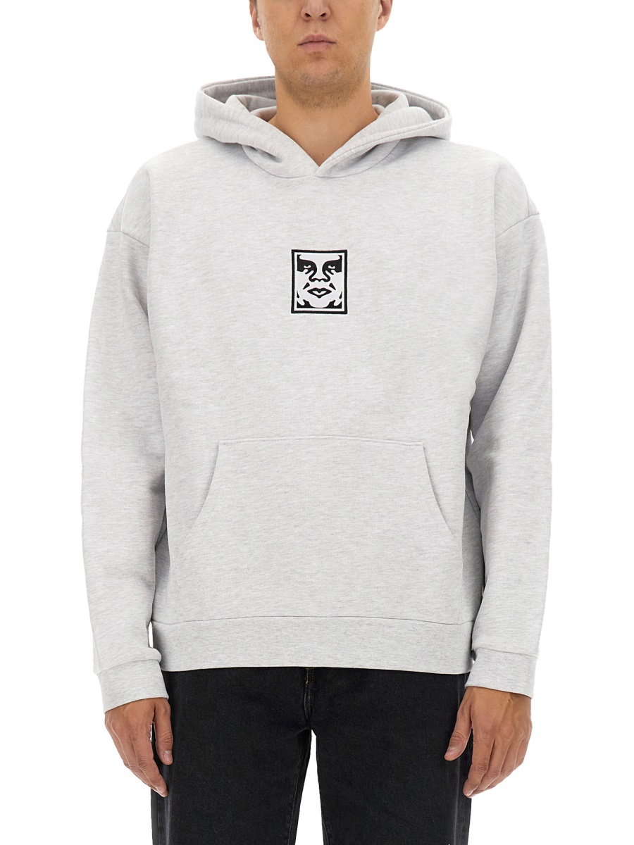 SWEATSHIRT WITH PRINT 112470196ASHGREY (OBEY / スウェット・フーディー ) | OBEY (オベイ)