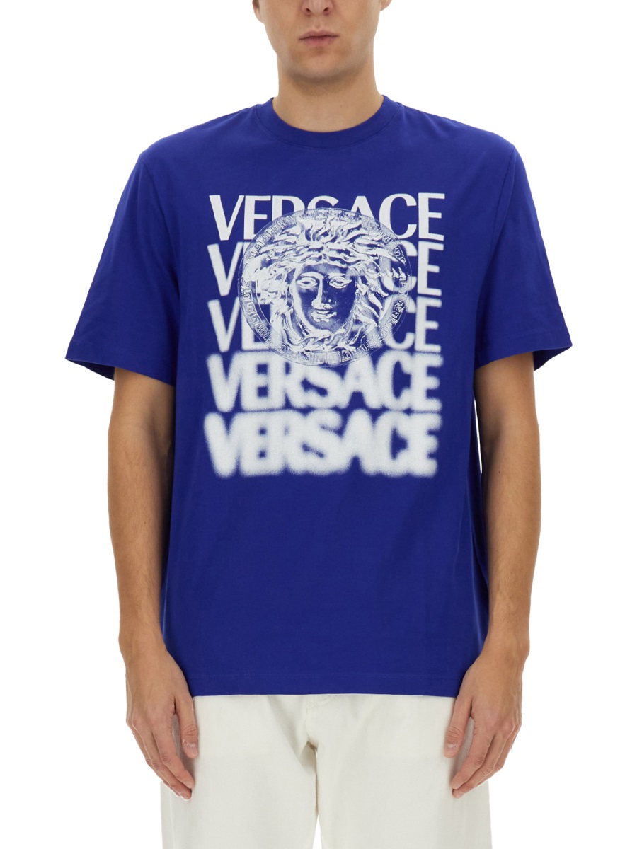T-SHIRT WITH LOGO 10133021A124392UD30 (VERSACE / Tシャツ・カットソー ) | VERSACE (ヴェルサーチェ)
