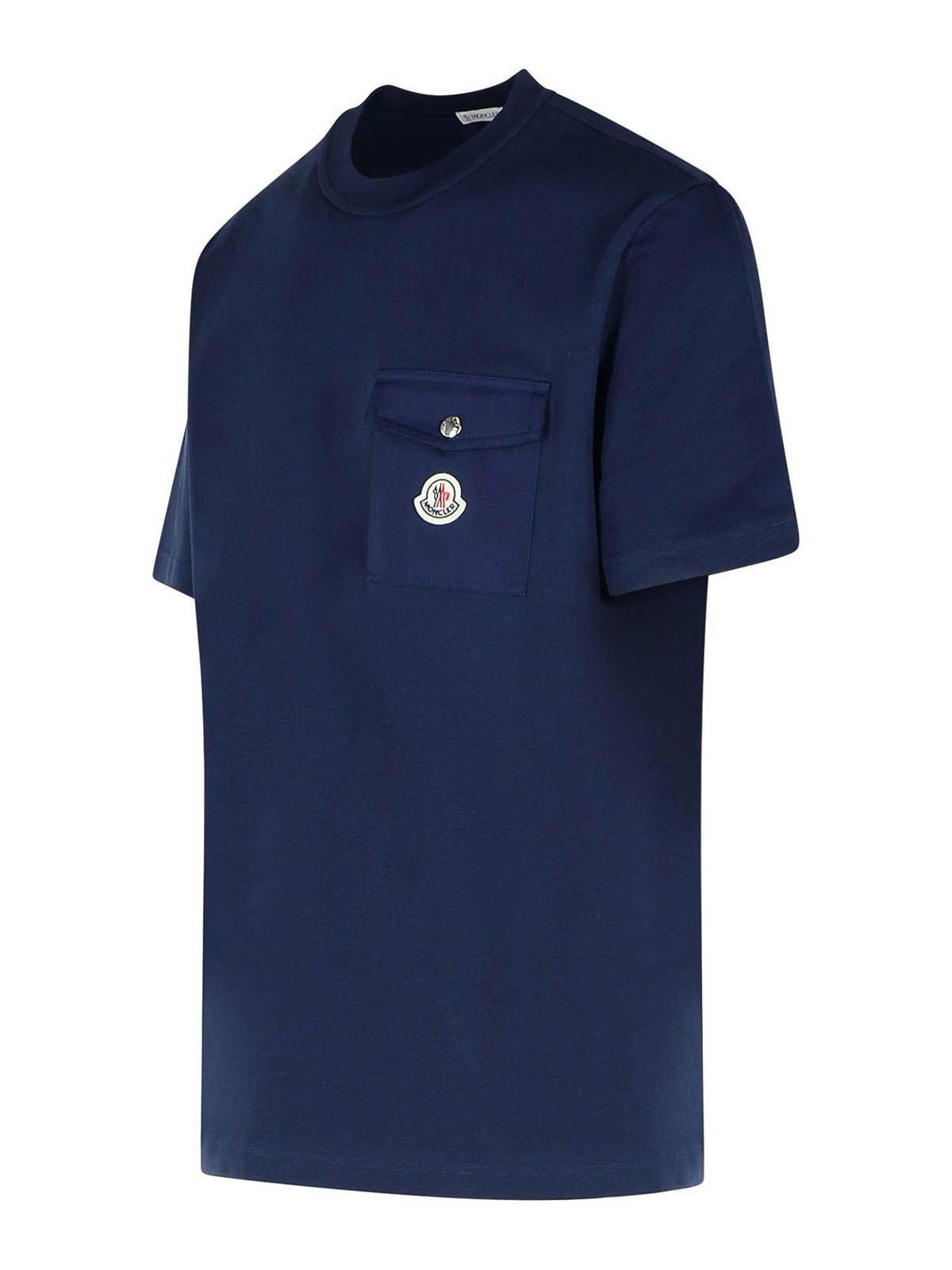 Blue Cotton T-Shirt 0918C0003289AVF7A9 (Moncler / Tシャツ・カットソー ) | Moncler (モンクレール)(2)