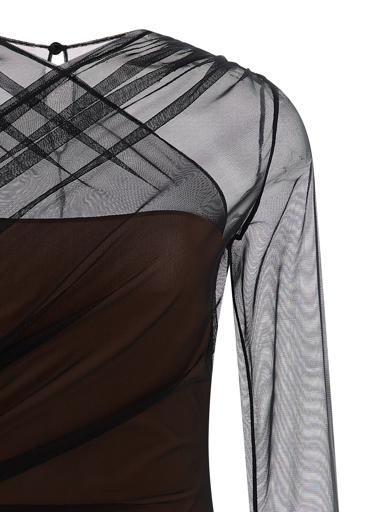 'Renée' bodysuit NDSS25TOP083BLACKBROWN (NENSI DOJAKA / ボディスーツ ) | NENSI DOJAKA (ネンシ ドジョカ)(2)