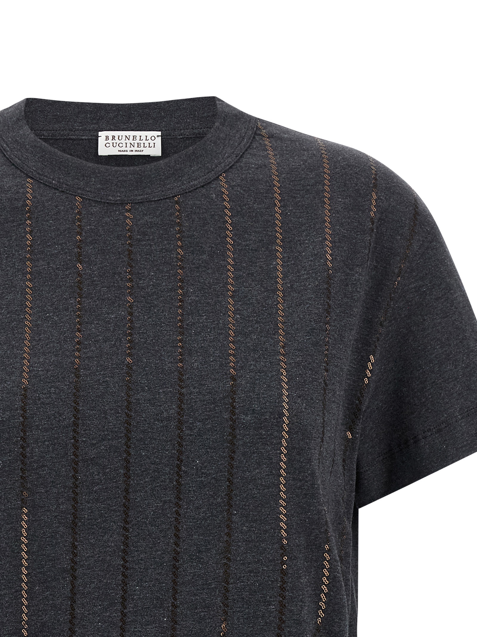 'Dazzling Chalk Stripe Embroidery' T-shirt M0T81SO800C8127 (Brunello Cucinelli / Tシャツ・カットソー ) | Brunello Cucinelli (ブルネロ・クチネリ)(2)