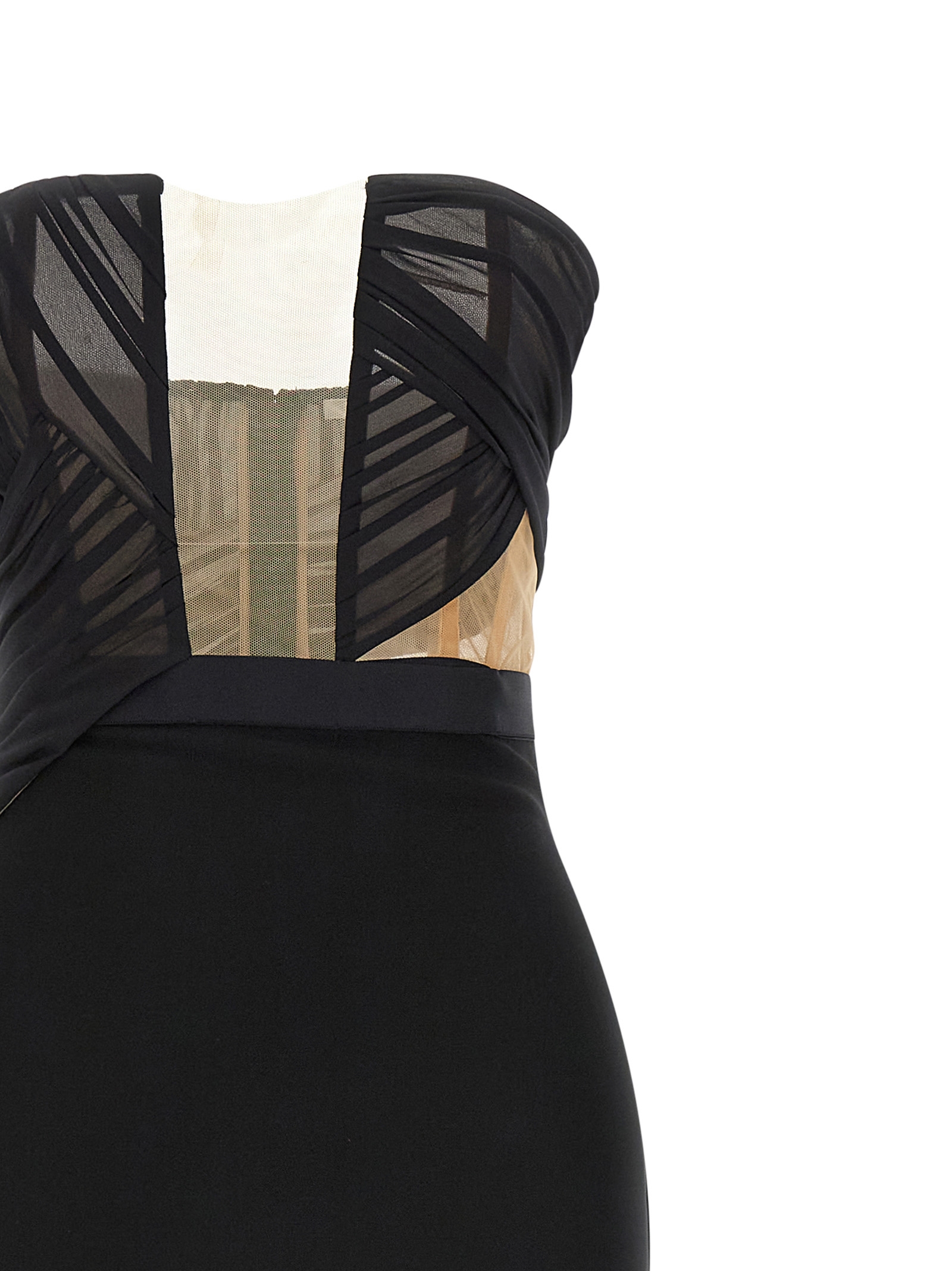 'Corsetted Draped Maxi' dress NDDR2673501100BLACK (NENSI DOJAKA / ワンピース・ドレス・オールインワン ) | NENSI DOJAKA (ネンシ ドジョカ)(2)