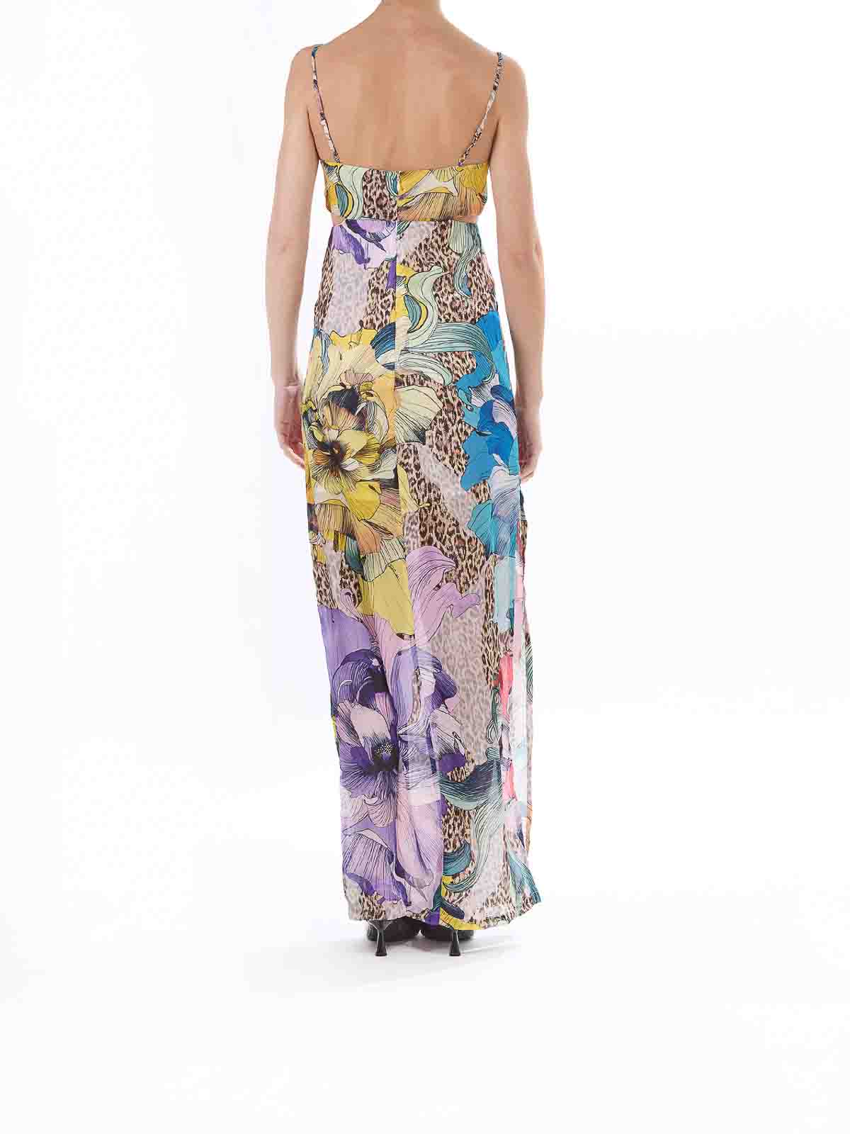 Long Element Dress Chiffon Print Flowers 78PAO958NS594MS3 (Just Cavalli / ワンピース・ドレス・オールインワン ) | Just Cavalli (ジャスト カヴァリ)(3)
