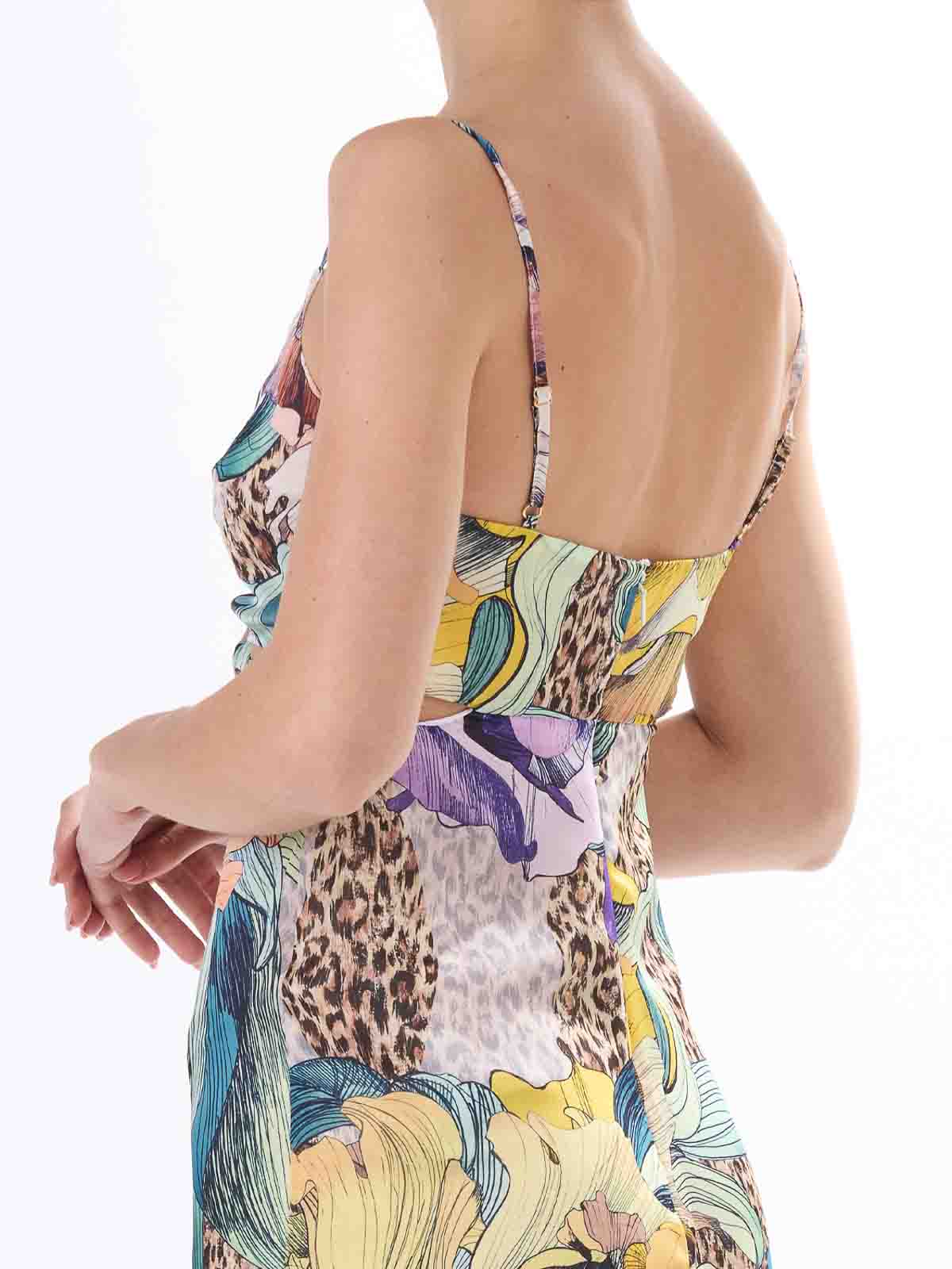 Long Element Dress Chiffon Print Flowers 78PAO958NS594MS3 (Just Cavalli / ワンピース・ドレス・オールインワン ) | Just Cavalli (ジャスト カヴァリ)(5)