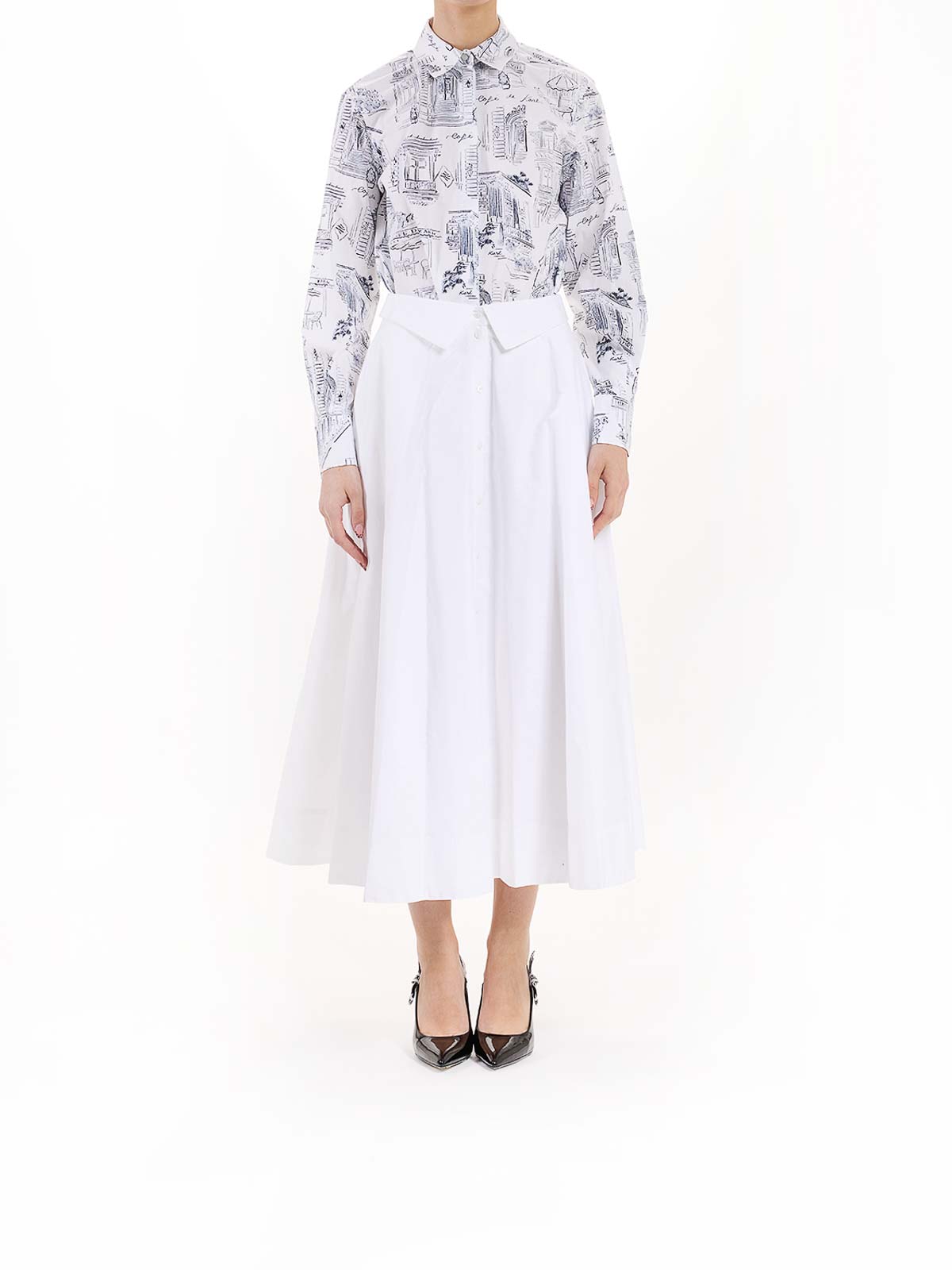 Poplin Skirt A2W12005100 (KARL LAGERFELD / スカート ) | KARL LAGERFELD (カール・ラガーフェルド)(1)
