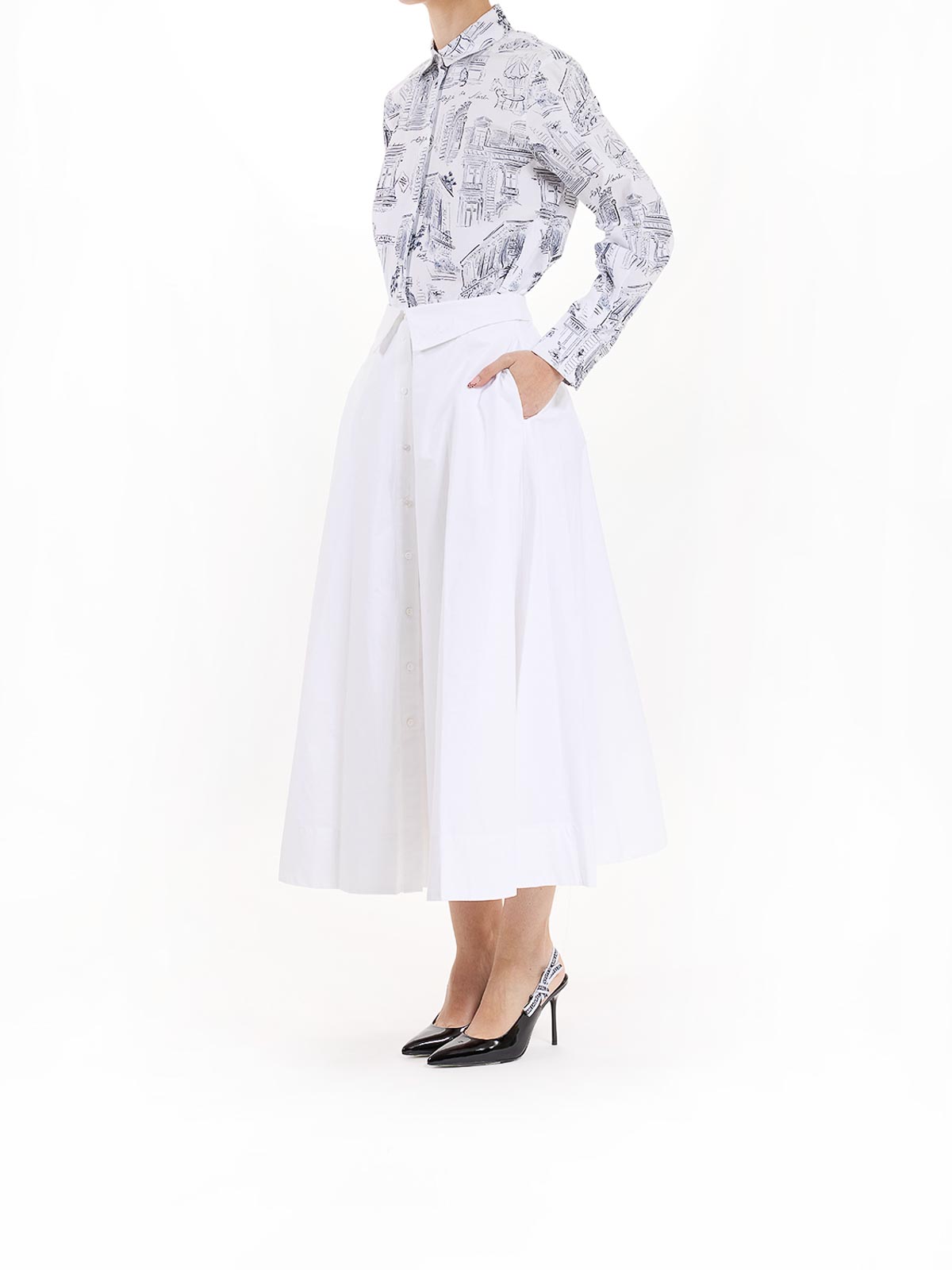 Poplin Skirt A2W12005100 (KARL LAGERFELD / スカート ) | KARL LAGERFELD (カール・ラガーフェルド)(2)