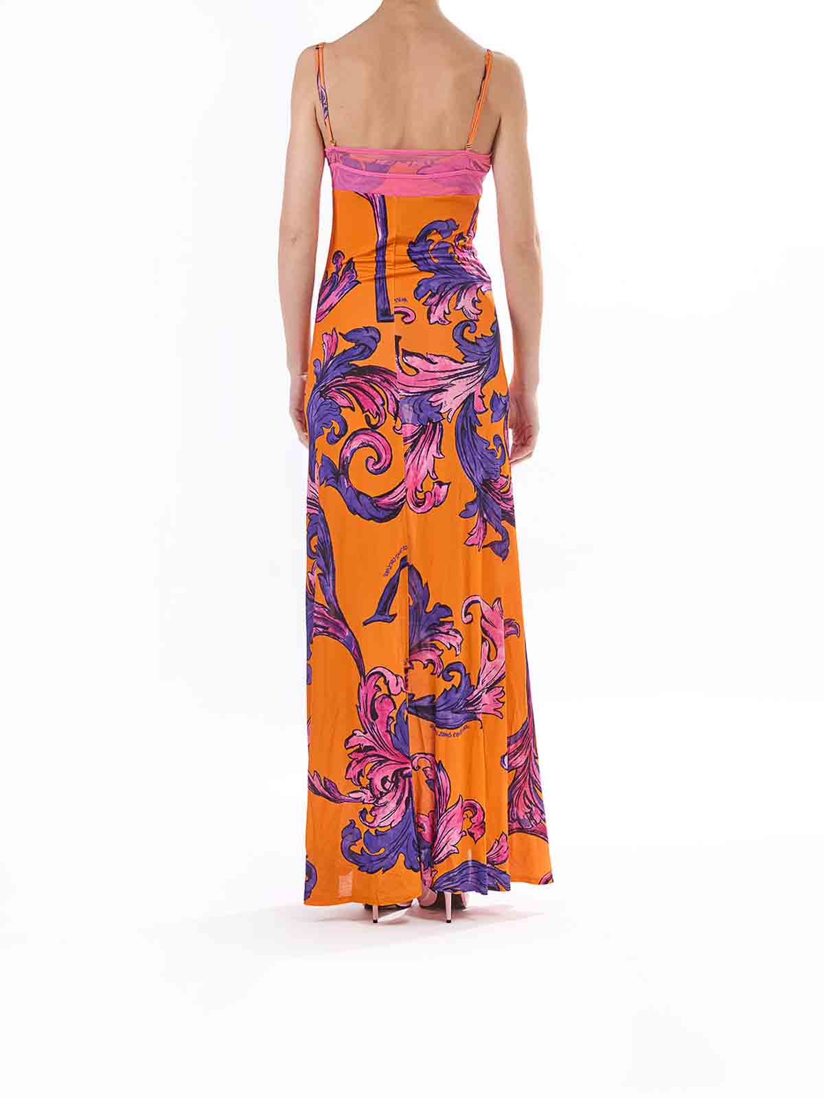 Long baroque dress 78HAO900JS471565 (VERSACE JEANS COUTURE / ワンピース・ドレス・オールインワン ) | VERSACE JEANS COUTURE (ヴェルサーチェ ジーンズ クチュール)(3)