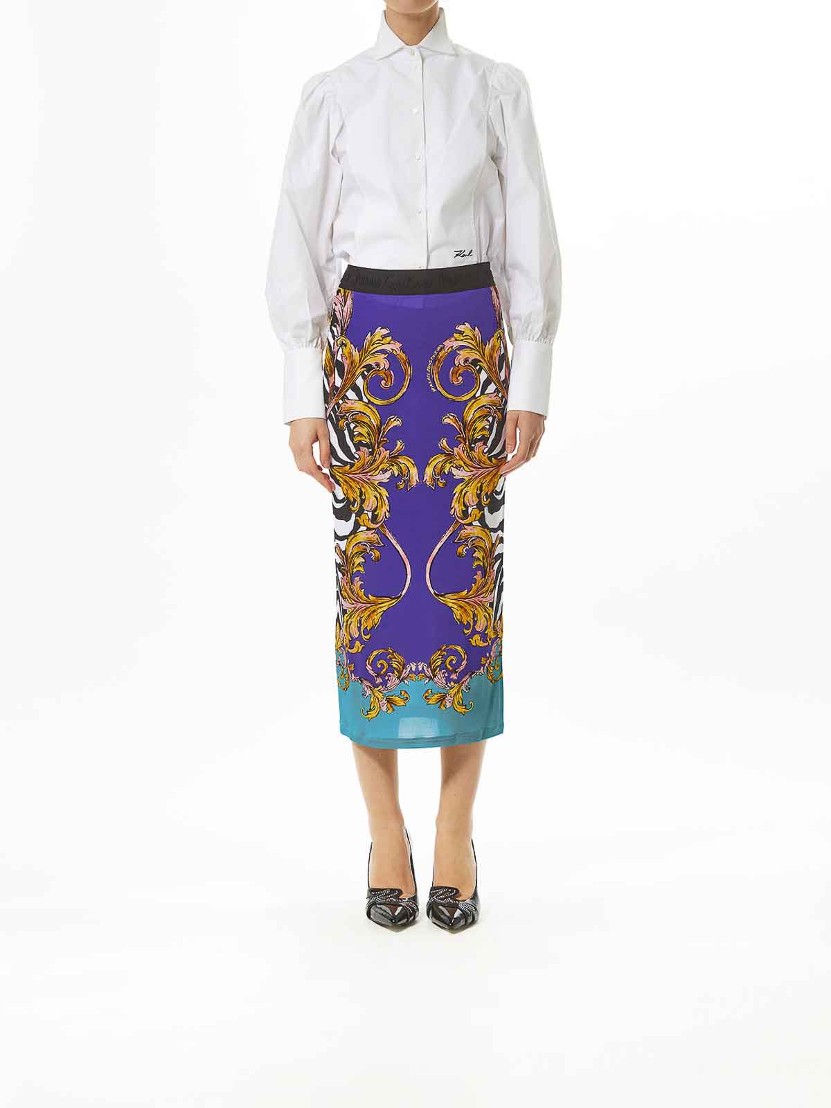 Baroque zebra skirt 78HAE8P6JS475322 (VERSACE JEANS COUTURE / スカート ) | VERSACE JEANS COUTURE (ヴェルサーチェ ジーンズ クチュール)(1)