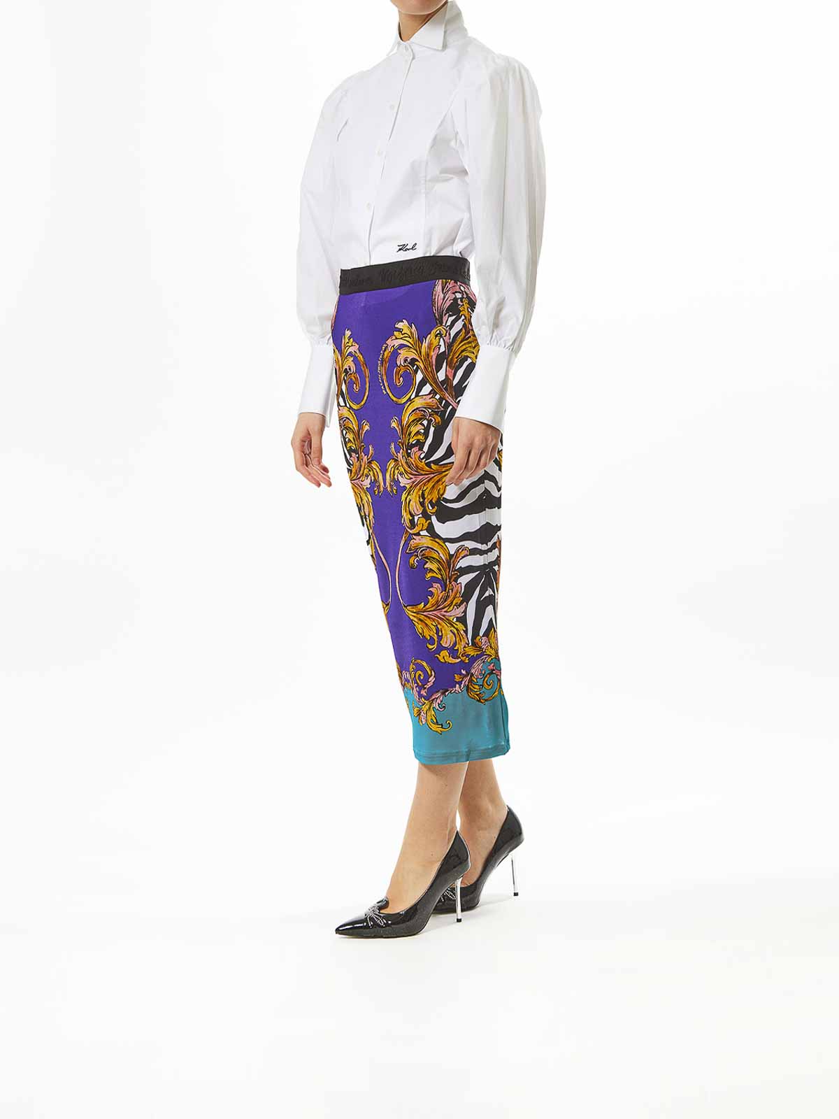 Baroque zebra skirt 78HAE8P6JS475322 (VERSACE JEANS COUTURE / スカート ) | VERSACE JEANS COUTURE (ヴェルサーチェ ジーンズ クチュール)(2)