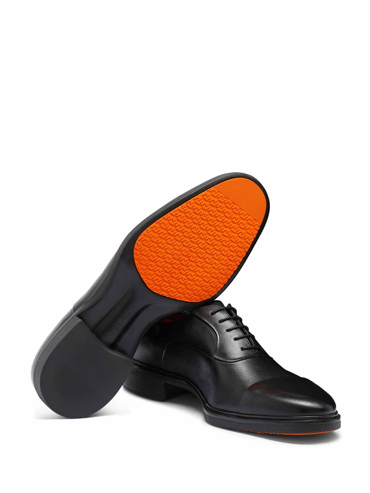 French leather and rubber background MGEO18957NEAXNTGN01 (Santoni / レースアップ ) | Santoni (サントーニ)(2)