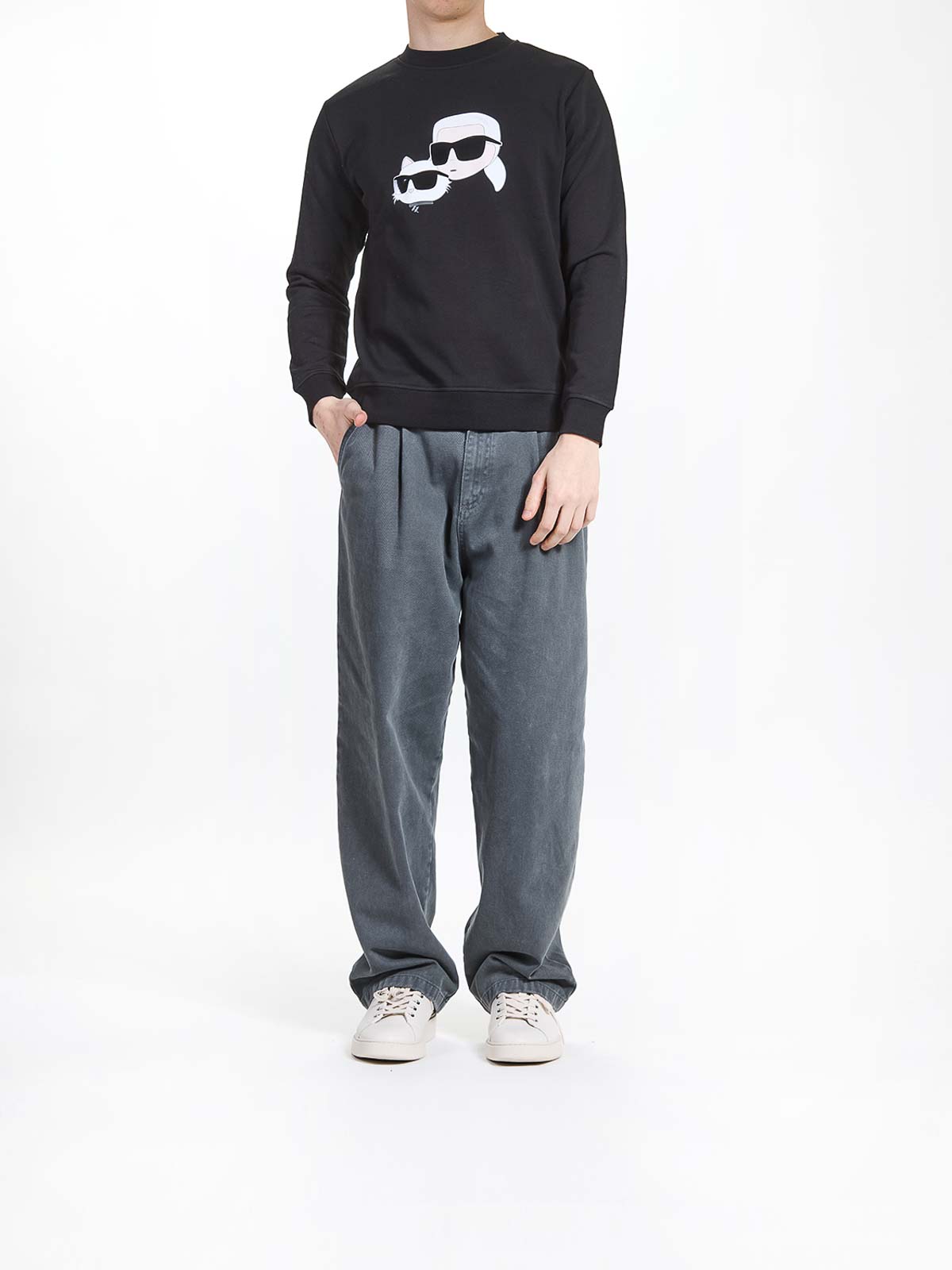 Felpa Karl & Choupette Nft KM705063552941990 (KARL LAGERFELD / スウェット・フーディー ) | KARL LAGERFELD (カール・ラガーフェルド)(1)