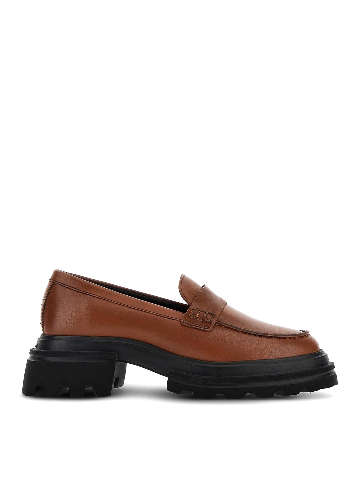 H674 Cognac leather moccasin HXW6740FM506LOS018 (HOGAN / ローファー ) | HOGAN (ホーガン)