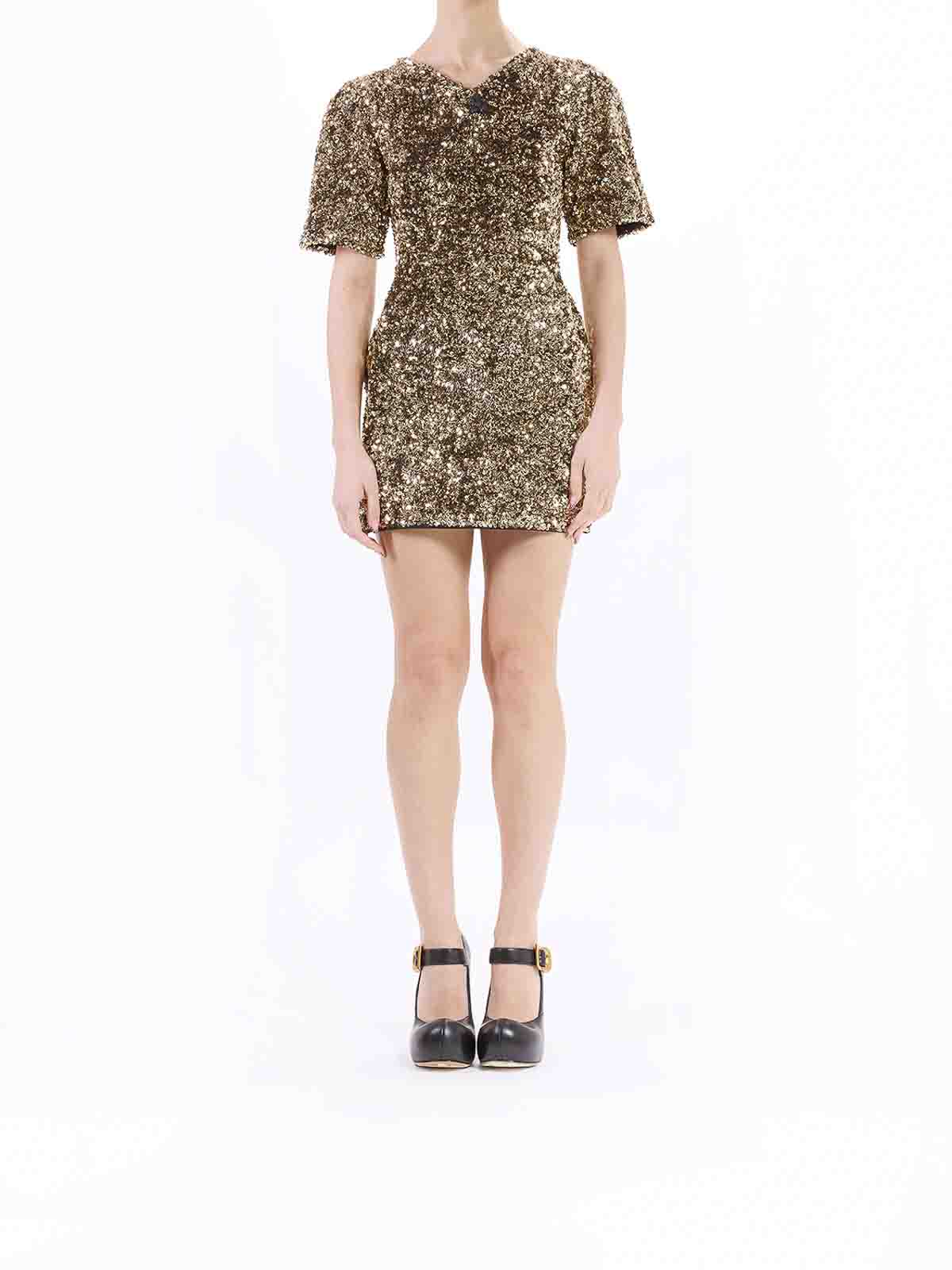 Sequin V-Neck Knit Dress 2S5RDR001K14710 (Marc Jacobs / ワンピース・ドレス・オールインワン ) | Marc Jacobs (マーク ジェイコブス)(1)