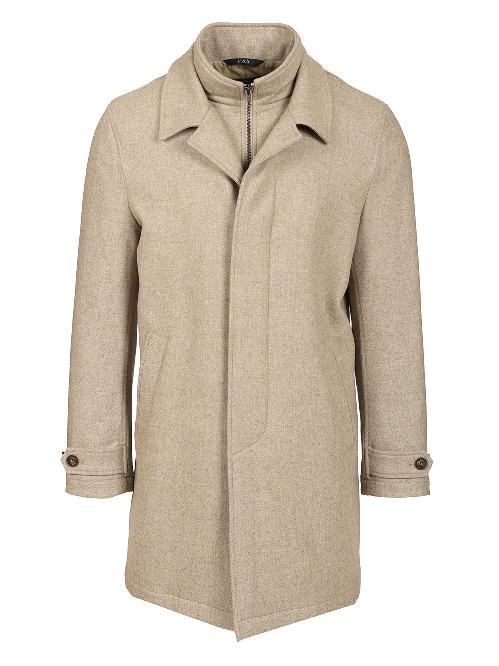 "Easy morning" coat in carded flannel NAM62510160WGZC401C401 (Fay / コート・ダウン ) | Fay (フェイ)