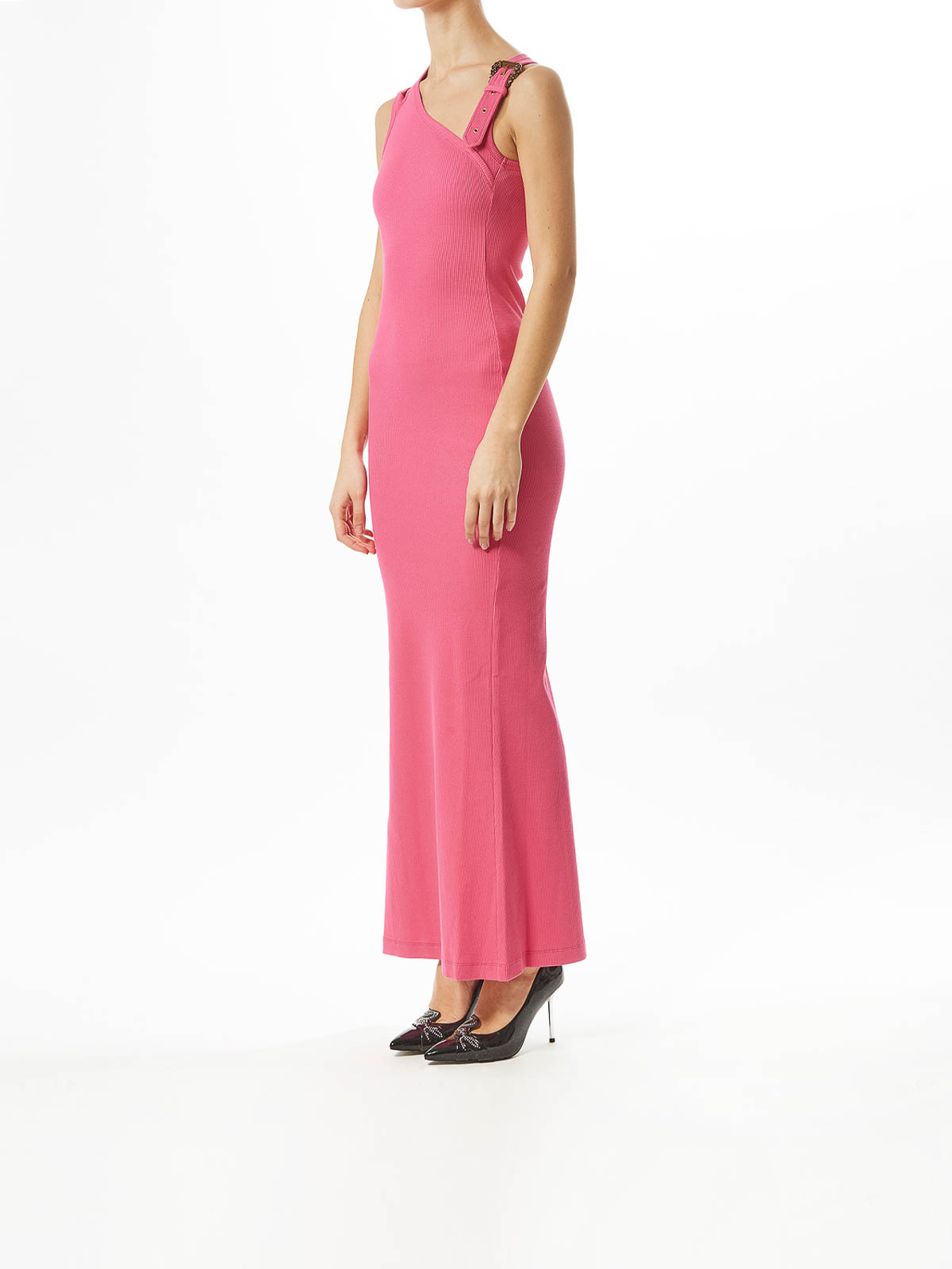 Long ribbish dress 78HAO973J0004494 (VERSACE JEANS COUTURE / ワンピース・ドレス・オールインワン ) | VERSACE JEANS COUTURE (ヴェルサーチェ ジーンズ クチュール)(2)