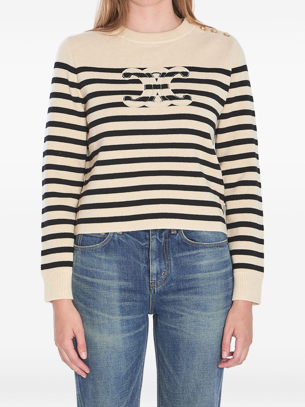 CELINE CAPSULE Sweaters Beige RY0CC592S60EB (CELINE / ニット・セーター・カーディガン ) | CELINE (セリーヌ)