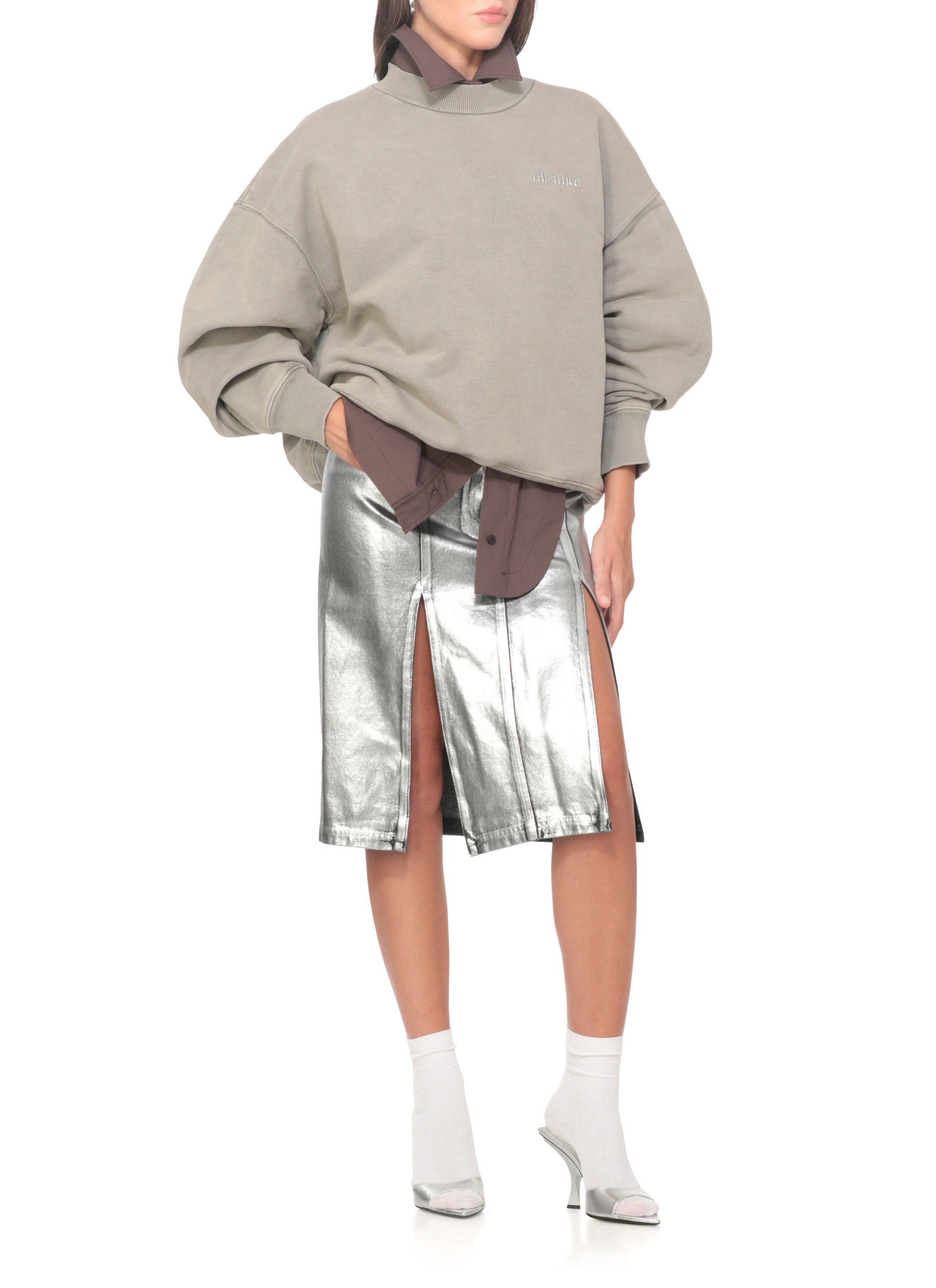 The Attico Sweaters Grey 251WCF00021JJJ067AA183 (THE ATTICO / スウェット・フーディー ) | THE ATTICO (ジ・アティコ)(1)