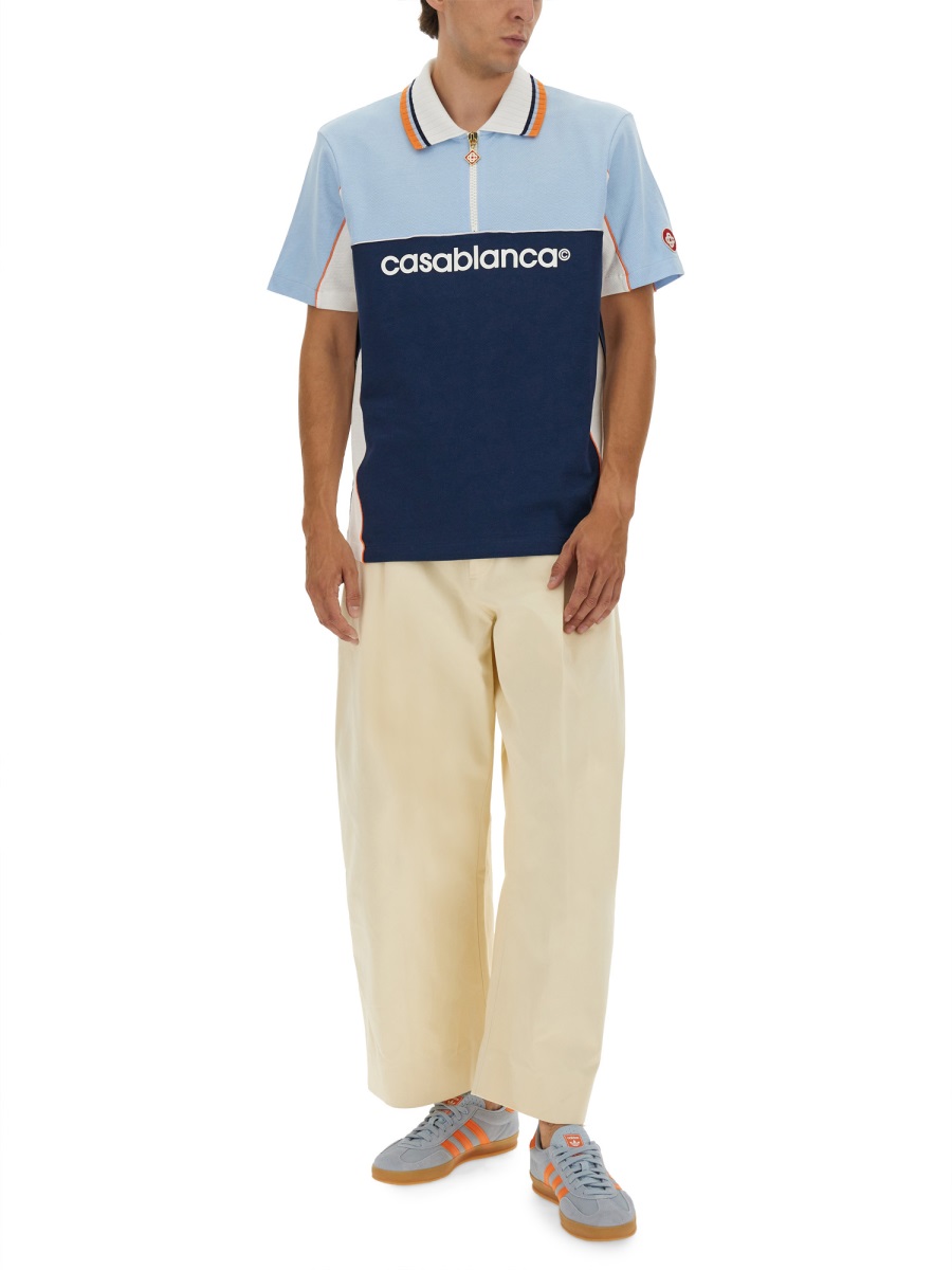 OVERSIZE FIT POLO SHIRT MPF25JTP39601PALEBLUEWHITE (Casablanca / ポロシャツ ) | Casablanca (カサブランカ)(3)