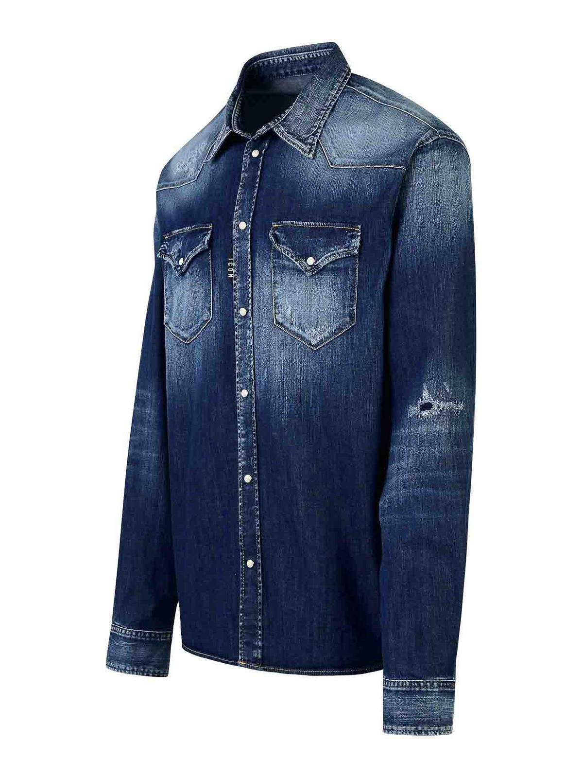 Blue Cotton Shirt S79DL0049S30341470 (Dsquared2 / シャツ・ブラウス ) | Dsquared2 (ディースクエアード)(2)